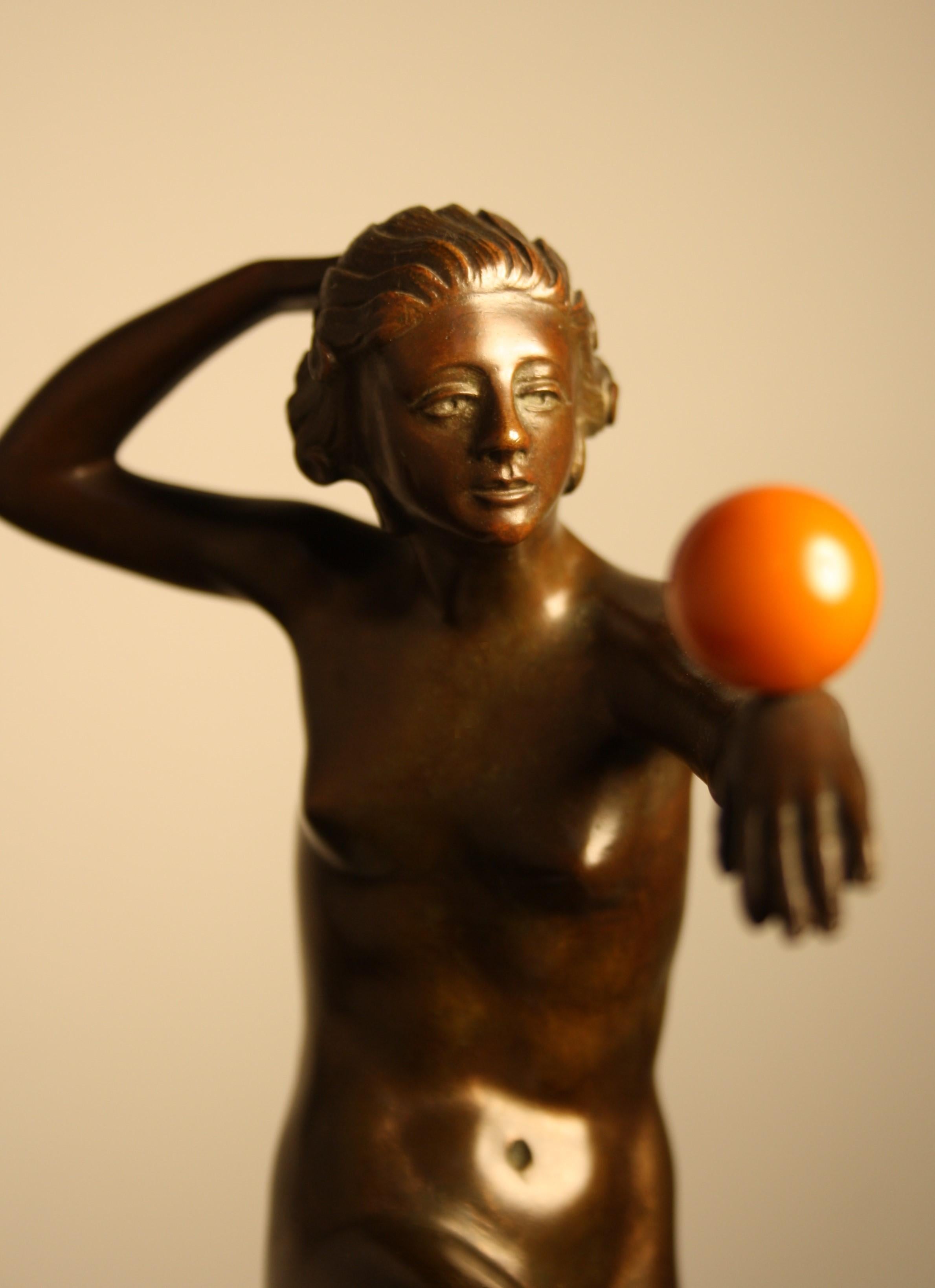 Art-déco-Bronze-Skulptur, 1925 im Zustand „Gut“ in Belgium, BE