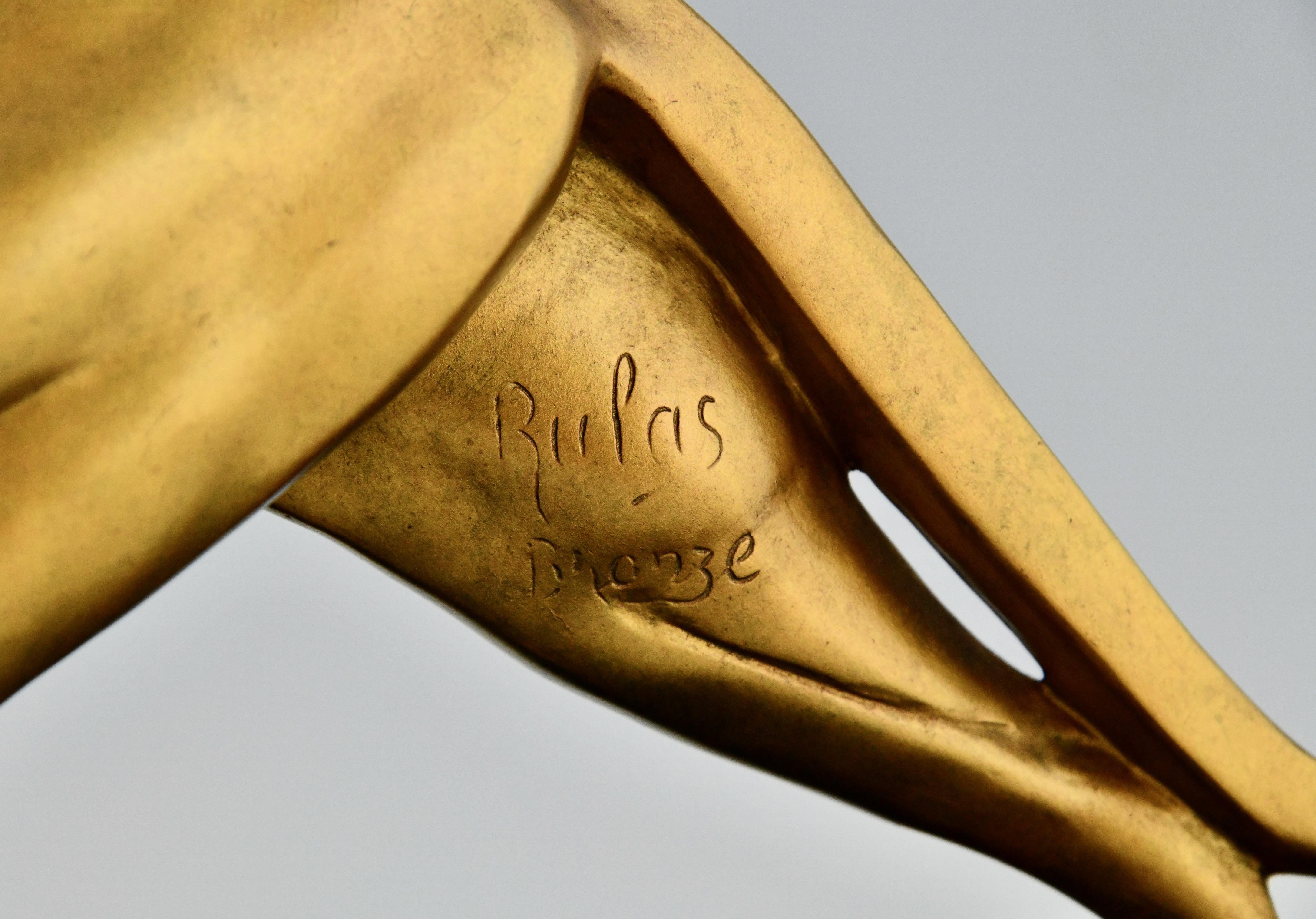Art Deco bronze sculpture of a panther by Rulas France 1930 im Angebot 5