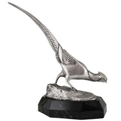 Art Deco Bronze Sculpture of a Pheasant Irenée Rochard 1920 France