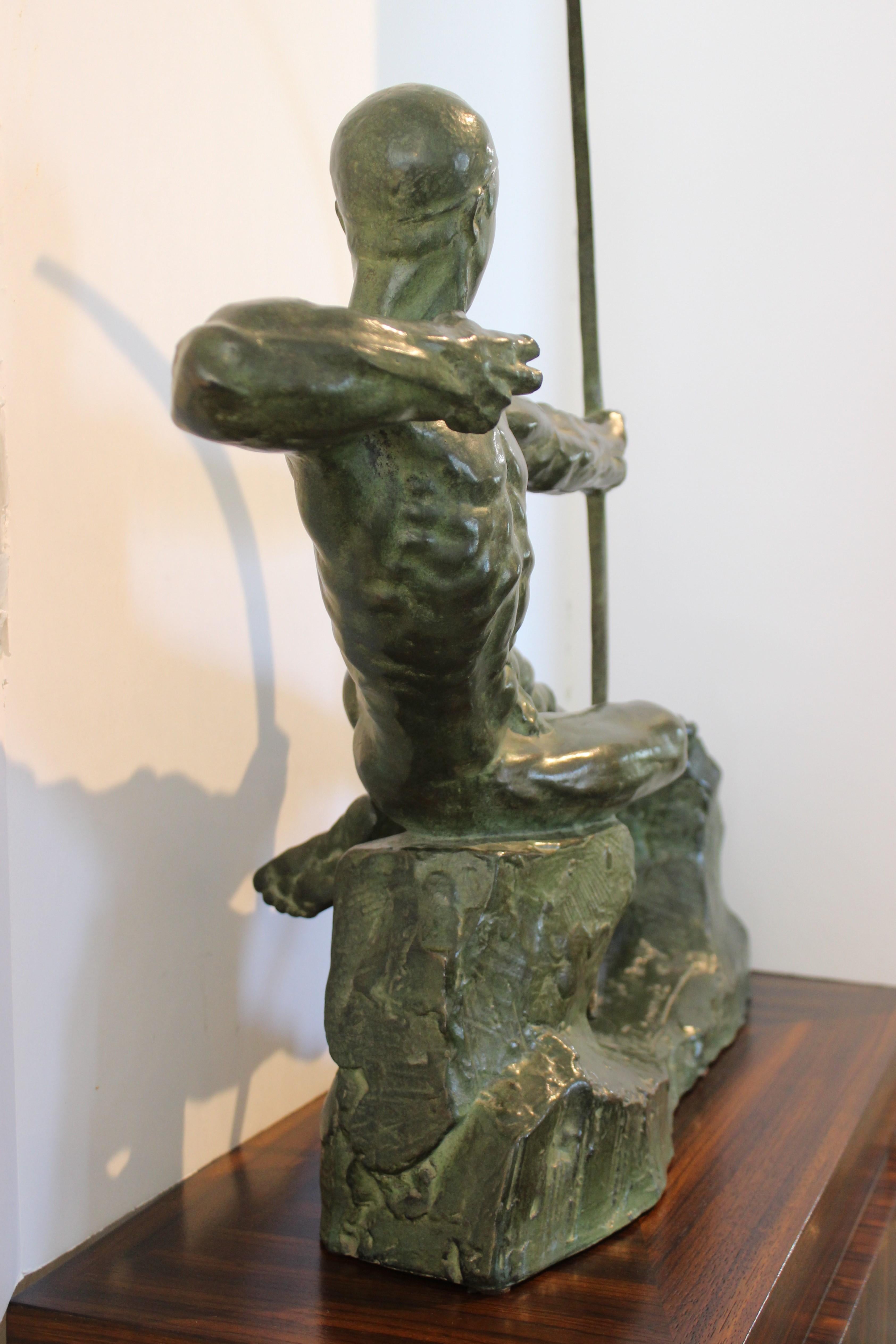 Art Deco Bronze Sculpture of an Archer by Victor Demanet  9