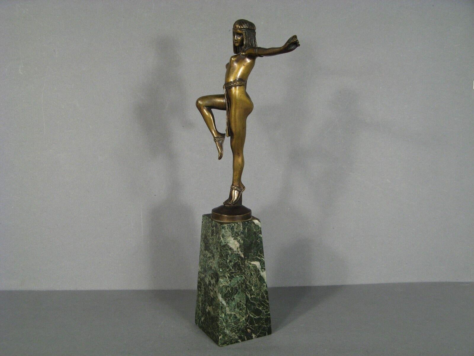 French Art Deco Bronze Sculpture of an Oriental Dancer -1Y85