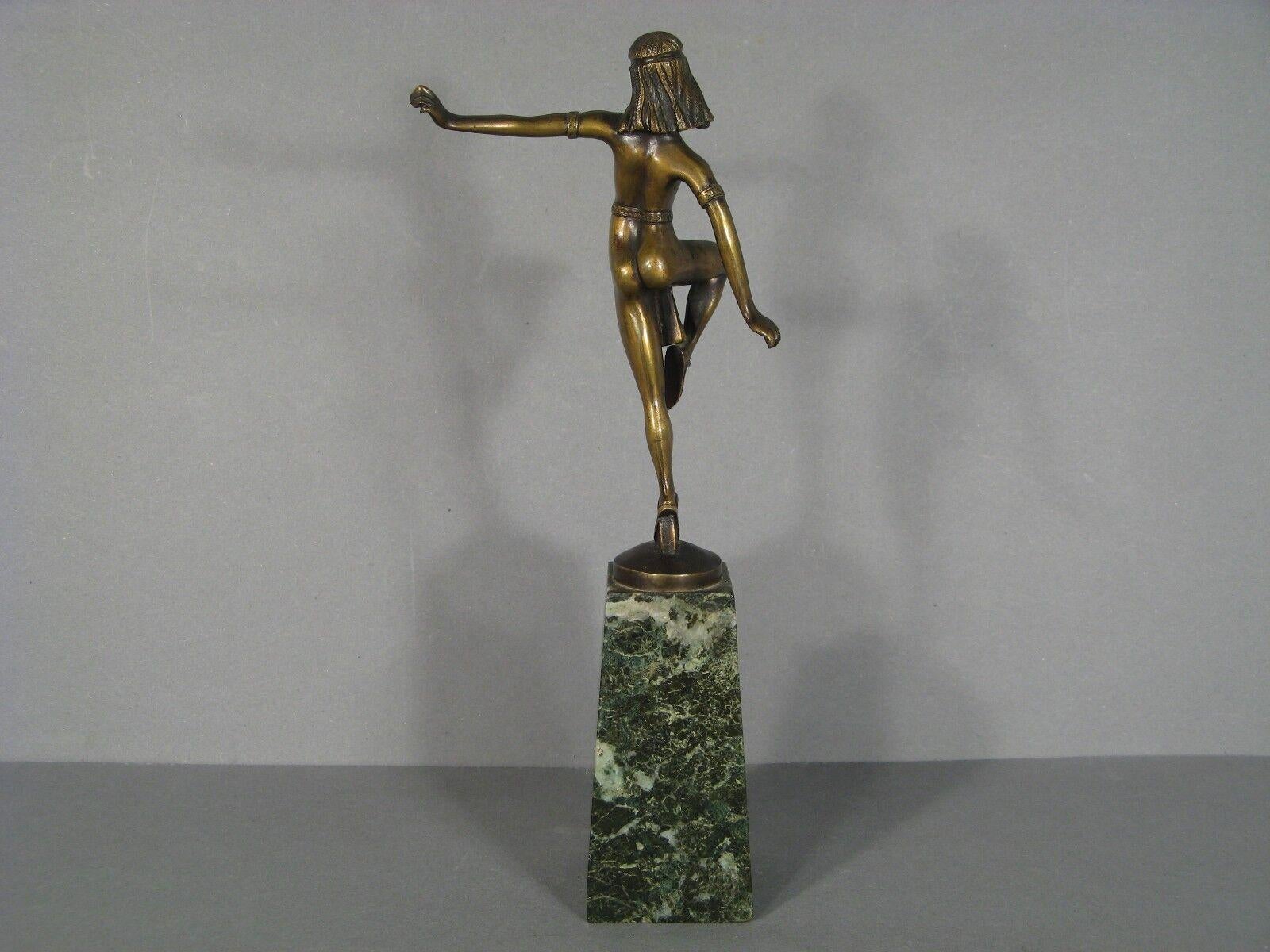 20th Century Art Deco Bronze Sculpture of an Oriental Dancer -1Y85