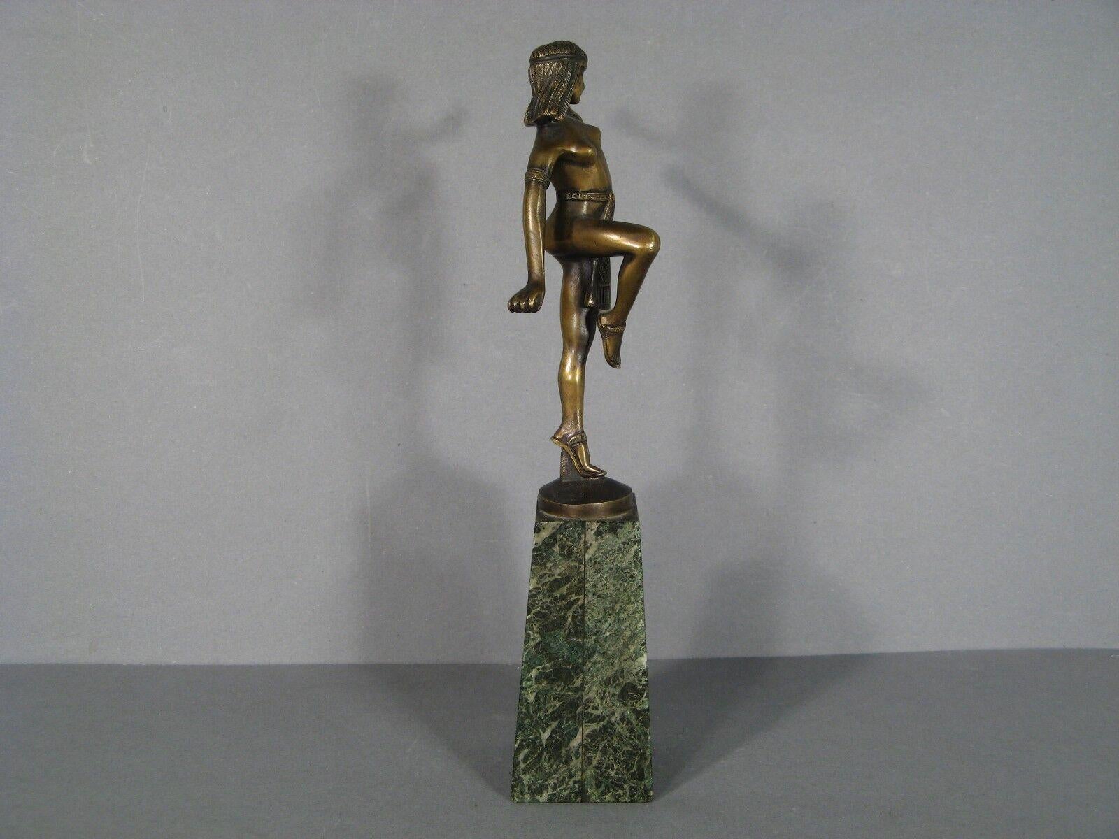 Art Deco Bronze Sculpture of an Oriental Dancer -1Y85 1