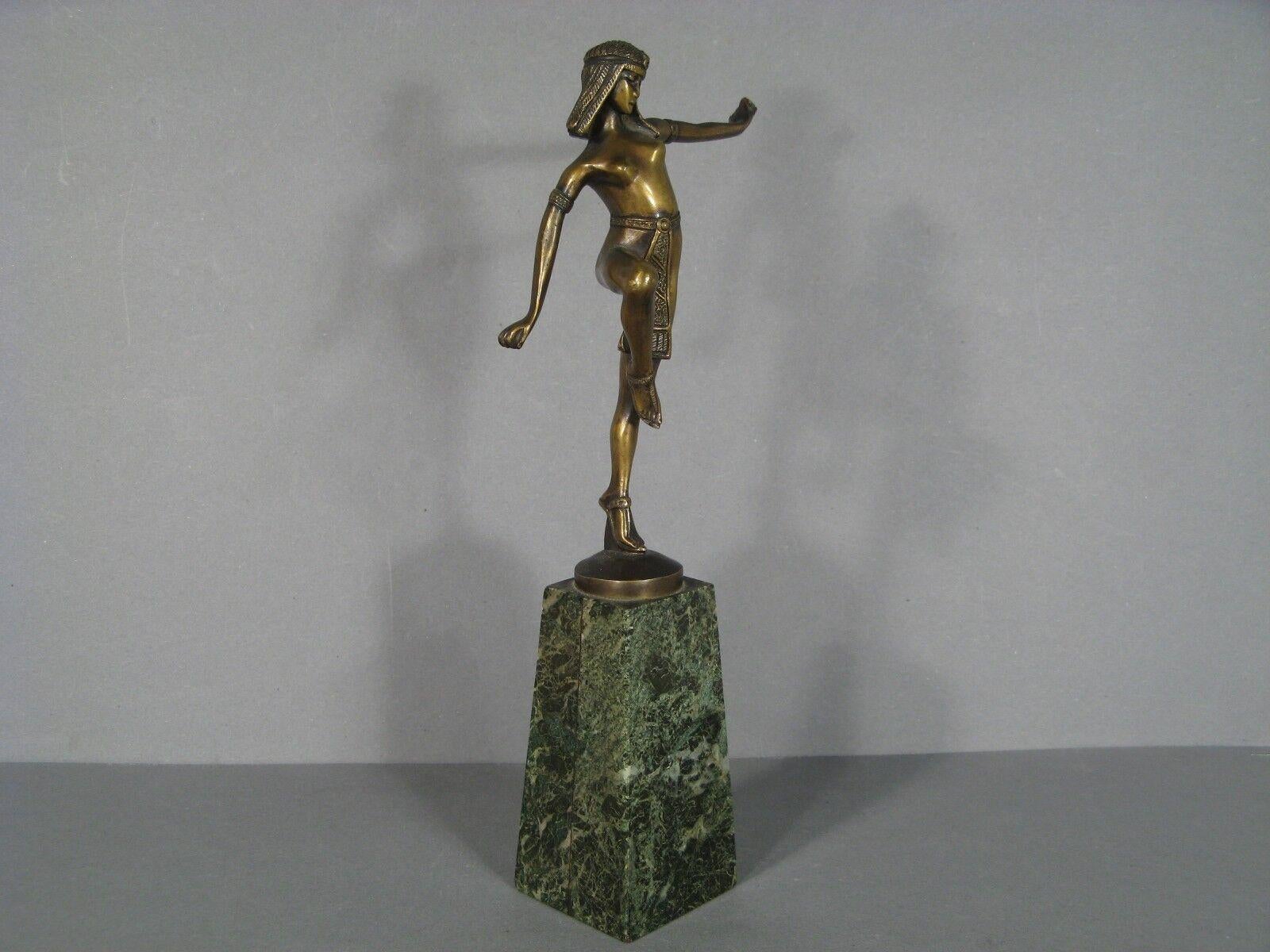 Art Deco Bronze Sculpture of an Oriental Dancer -1Y85 2