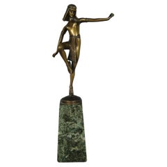 Art Deco Bronze Sculpture of an Oriental Dancer -1Y85