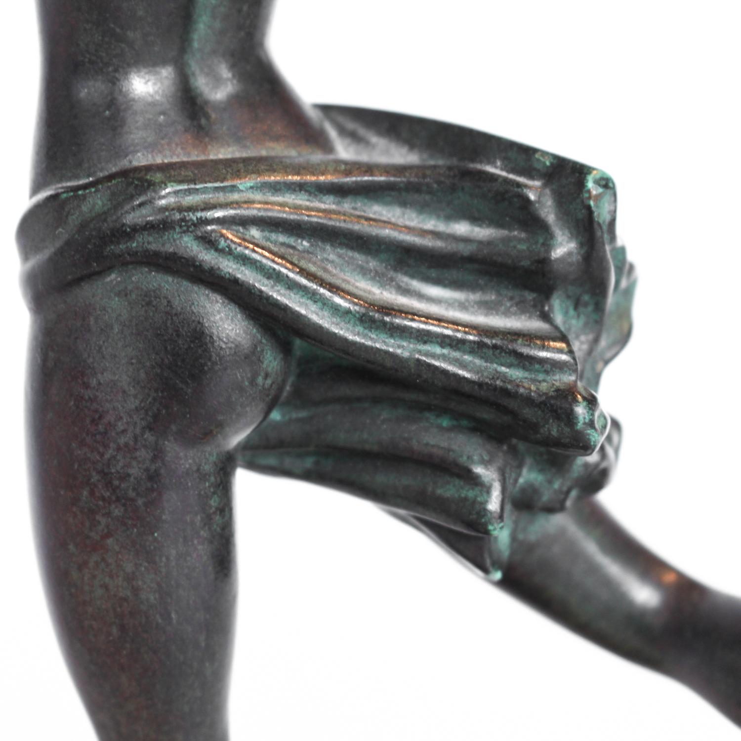 Art Deco Bronze Sculpture of Diana the Huntress Signed 