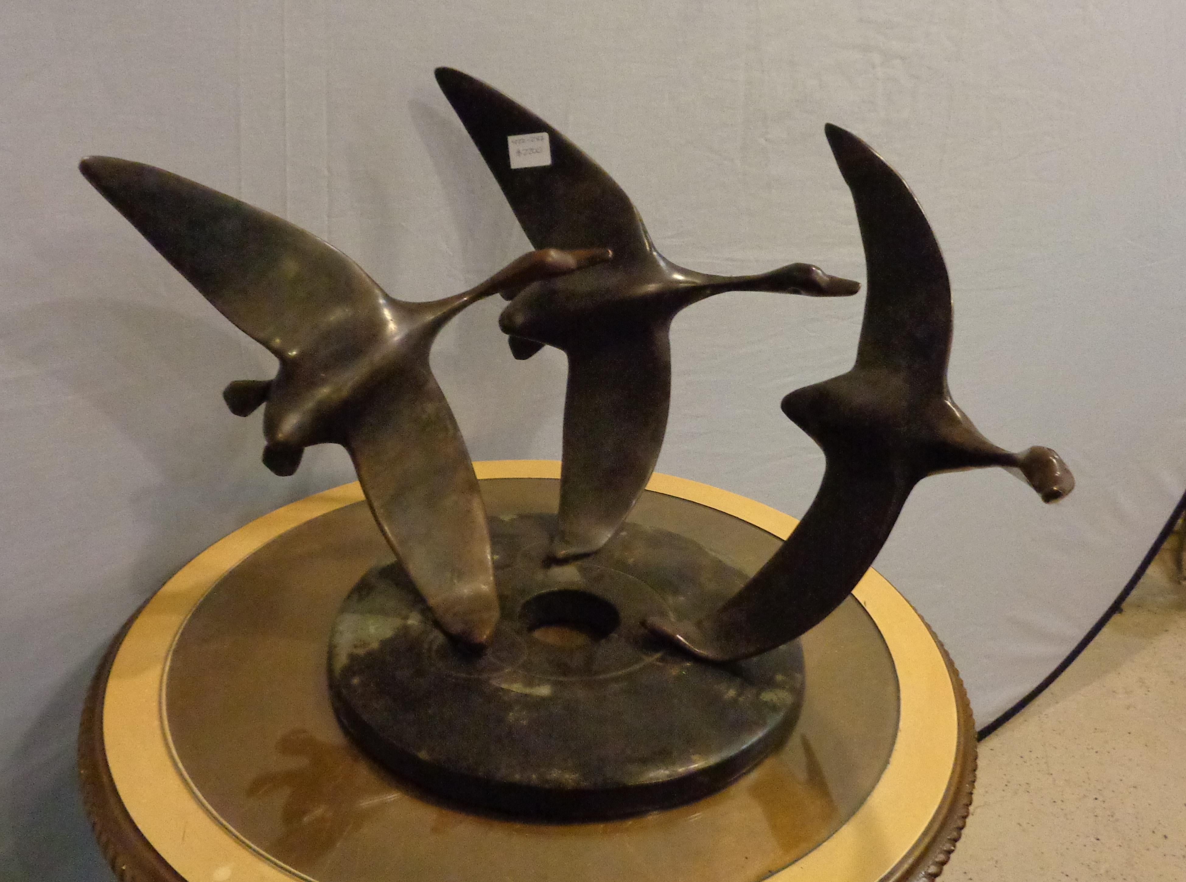 Art Deco Bronze Sculpture of Flying Geese on an Adjustable Base 10