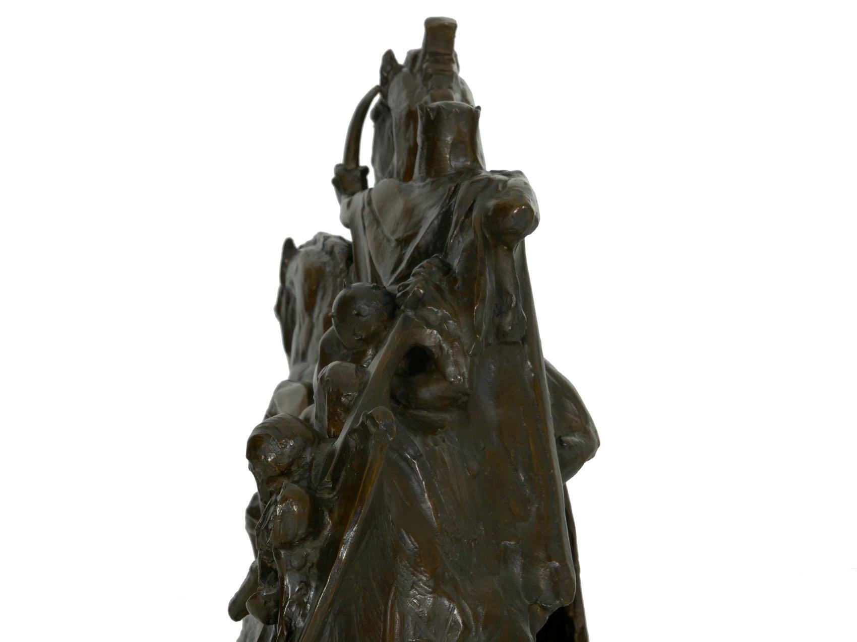 Art Deco Bronze Sculpture of “Four Horsemen of Apocalypse” by Lee Lawrie 4