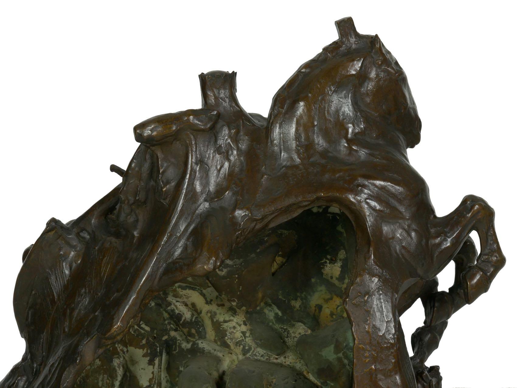 Art Deco Bronze Sculpture of “Four Horsemen of Apocalypse” by Lee Lawrie 7