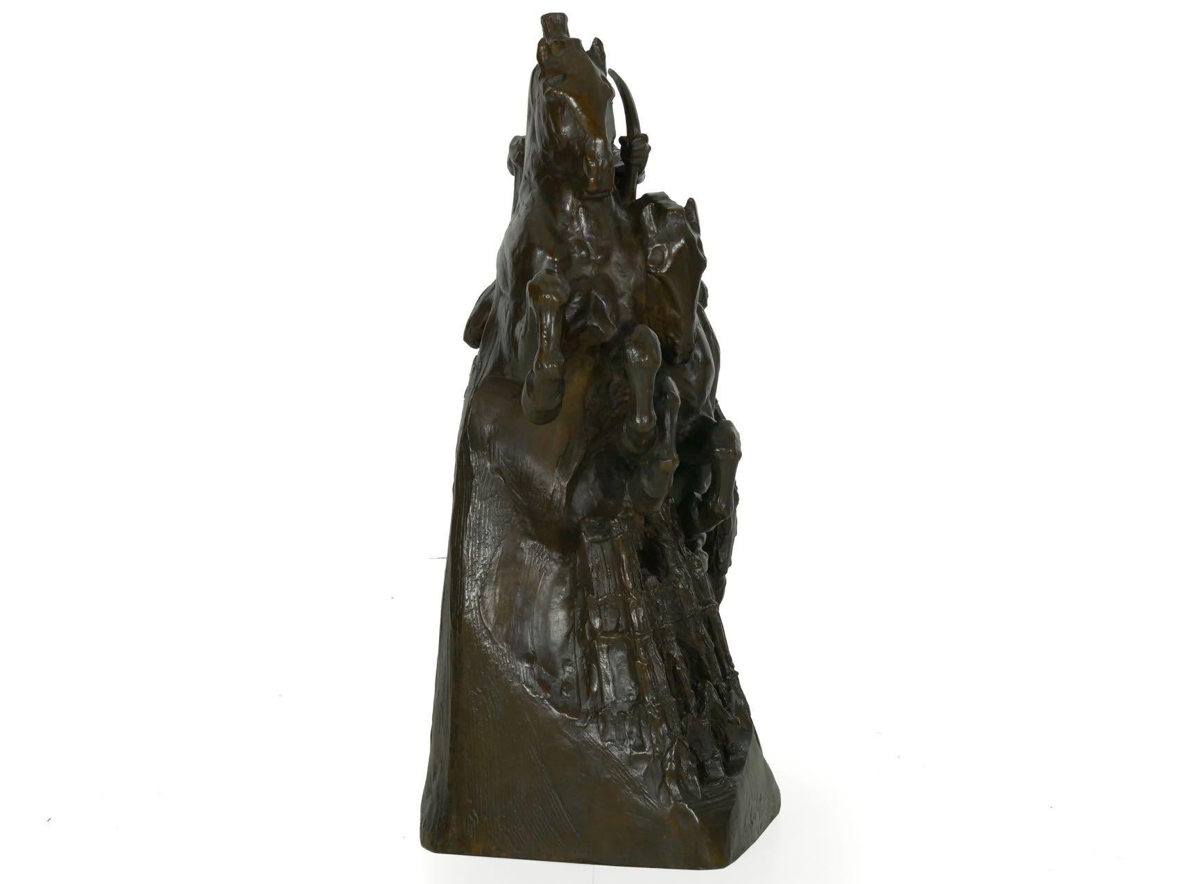 Art Deco Bronze Sculpture of “Four Horsemen of Apocalypse” by Lee Lawrie 10