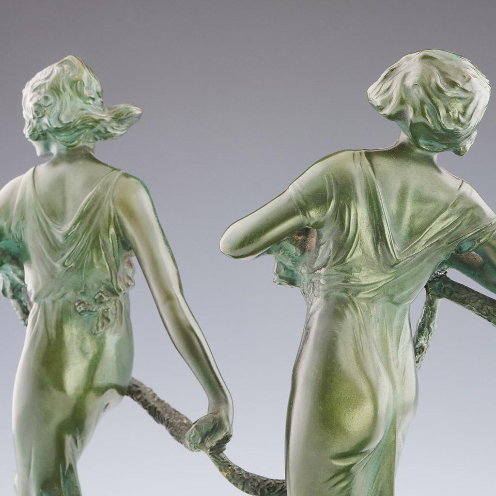 Art Deco Bronze Sculpture of the Three Graces by Bruno Zach 10