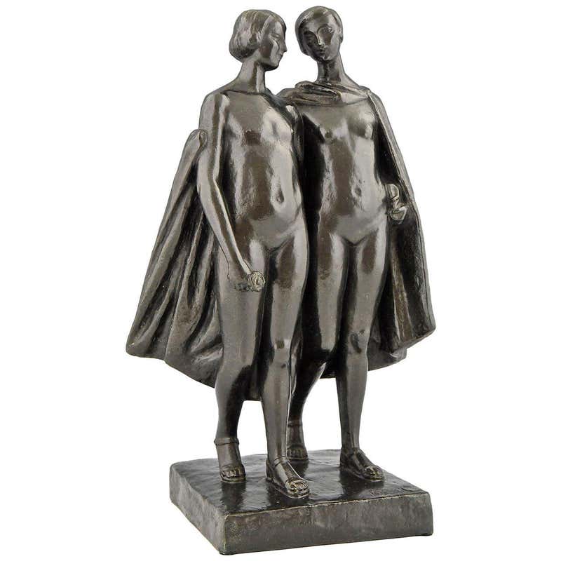 Art Deco Bronze Sculpture Of Two Nudes By Pierre Lenoir 1930 France art-deco-bronze-sculpture-of-two-nudes-by-pierre-lenoir-1930-france