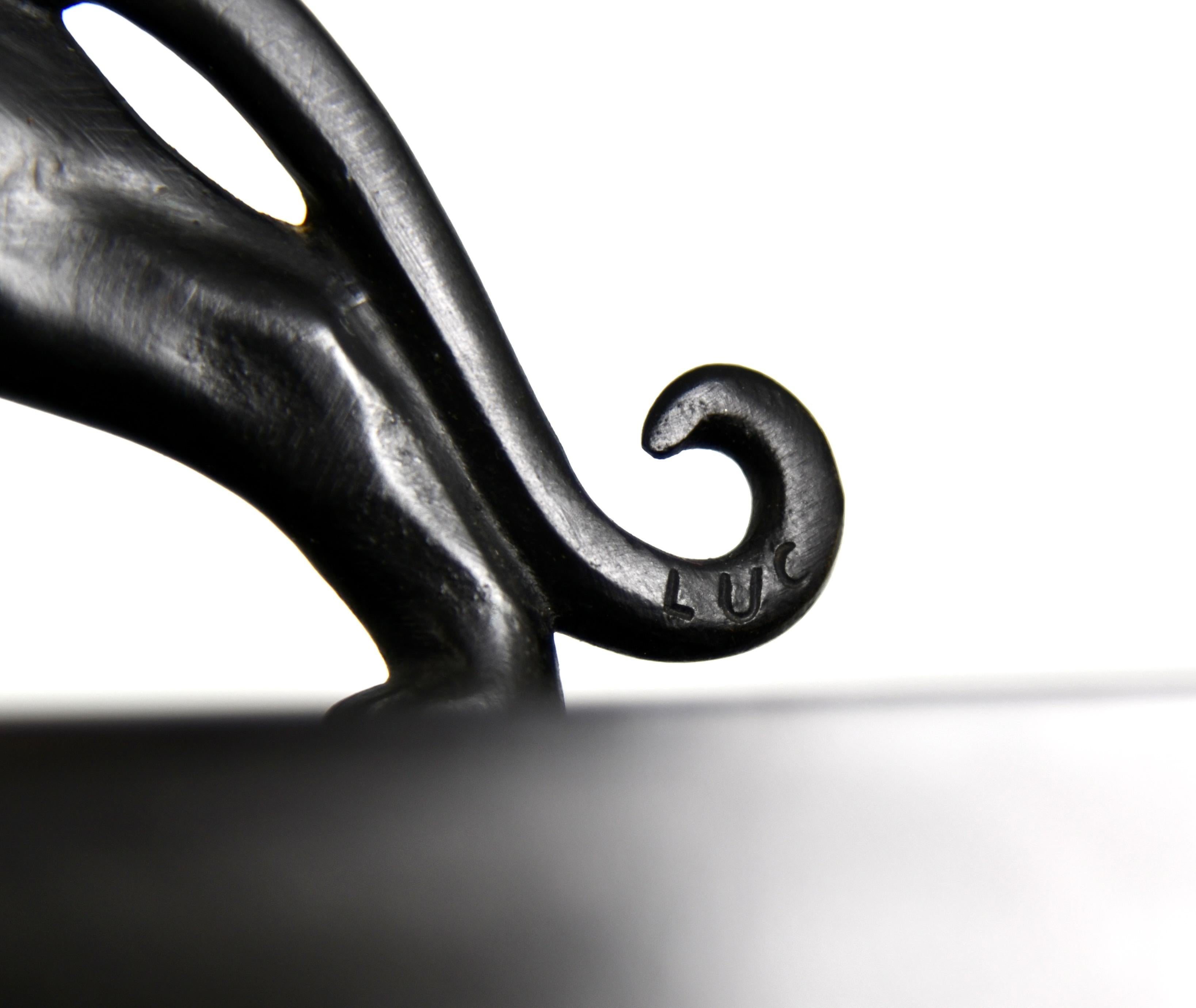 Sculpture en bronze Art Déco de deux panthères par Lucien Alliot, France, 1930 1
