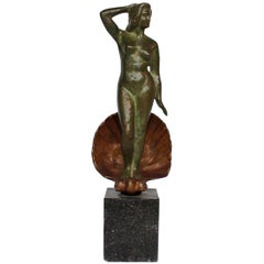 Art Deco Bronze Sculpture of Venus Signed G Garreau, circa 1925