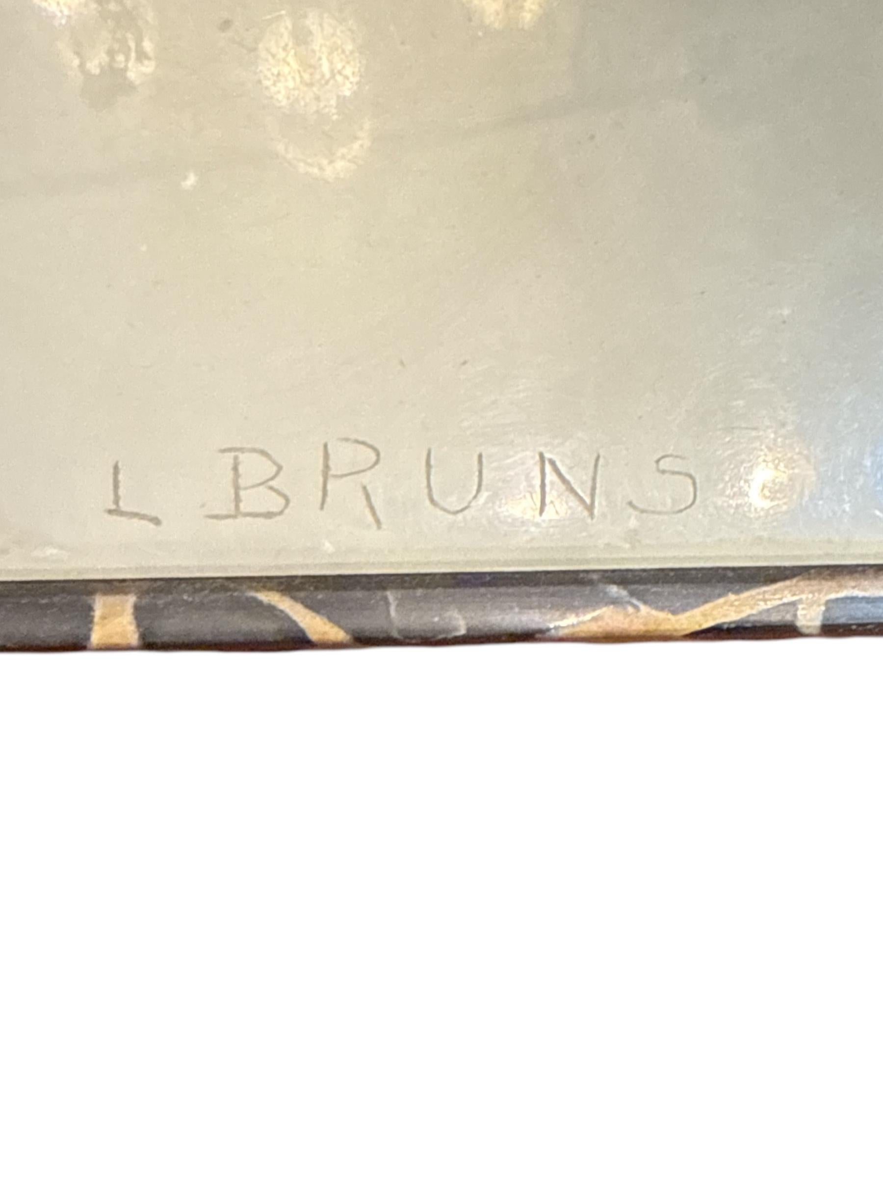 20ième siècle Sculpture en bronze Art déco signée par L. Bruns en vente