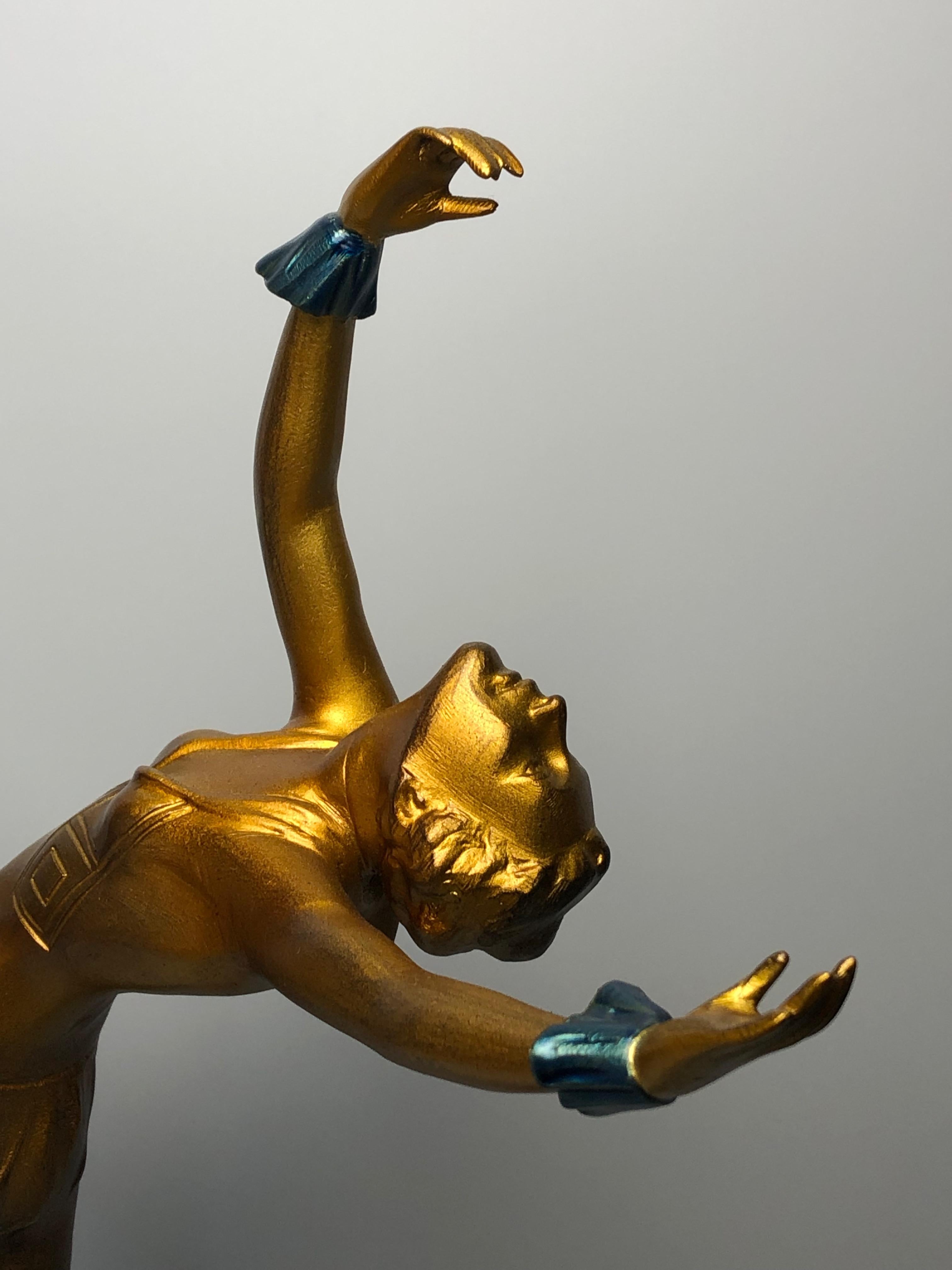 Art Deco Bronze Sculpture Signed Dakon (Stefan)) For Sale 3