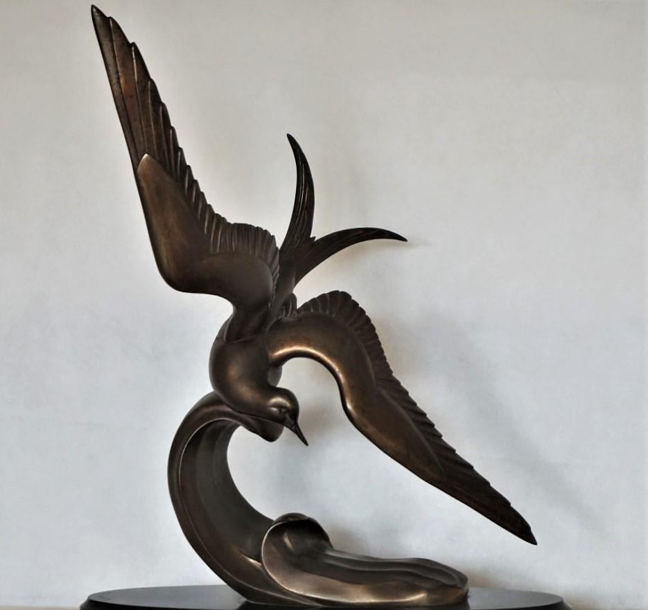 Français Sculpture en bronze Art déco 