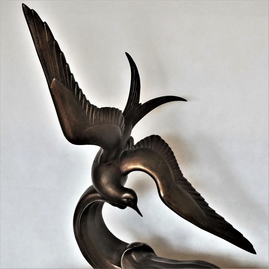 Poli Sculpture en bronze Art déco 