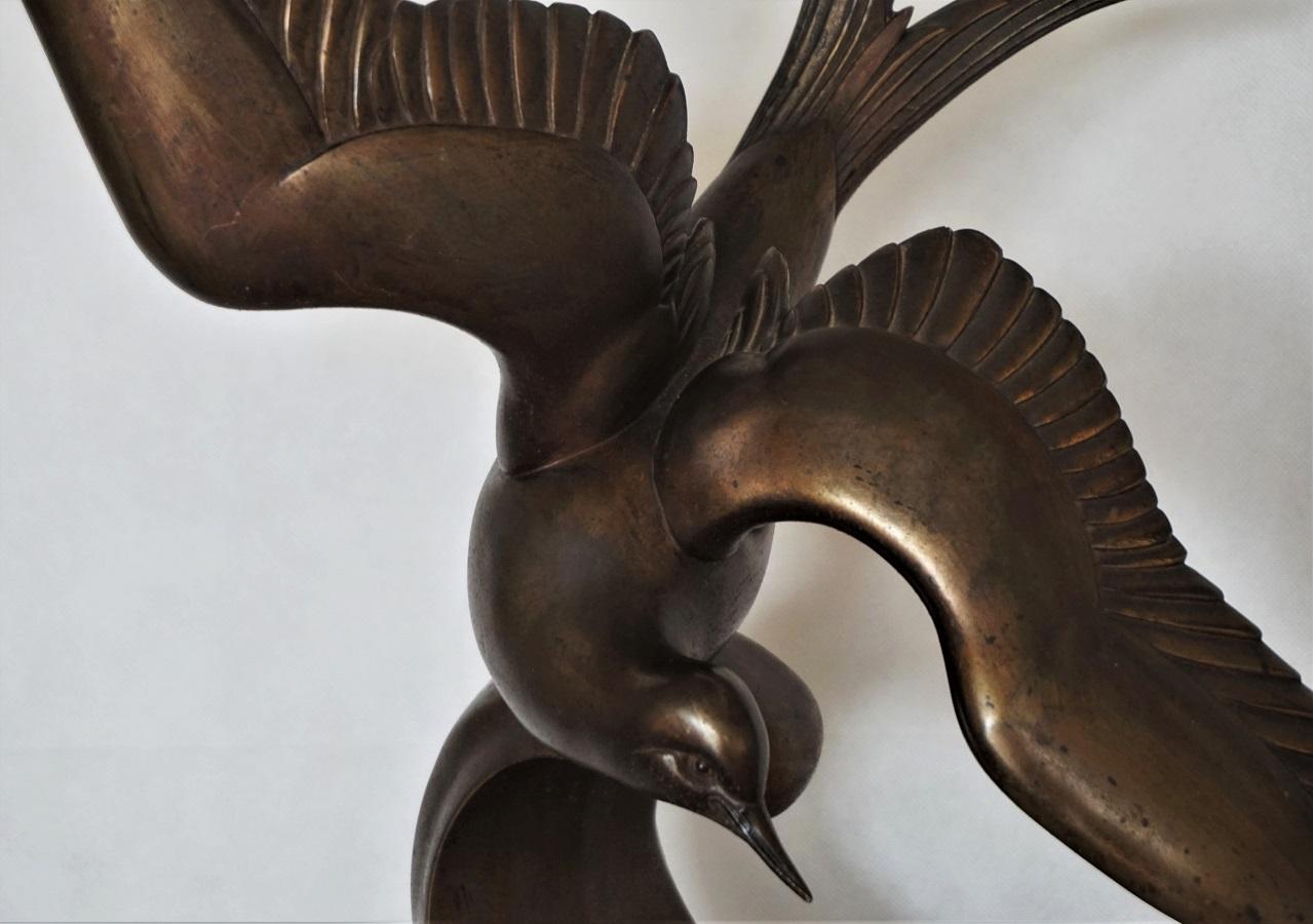 20ième siècle Sculpture en bronze Art déco 