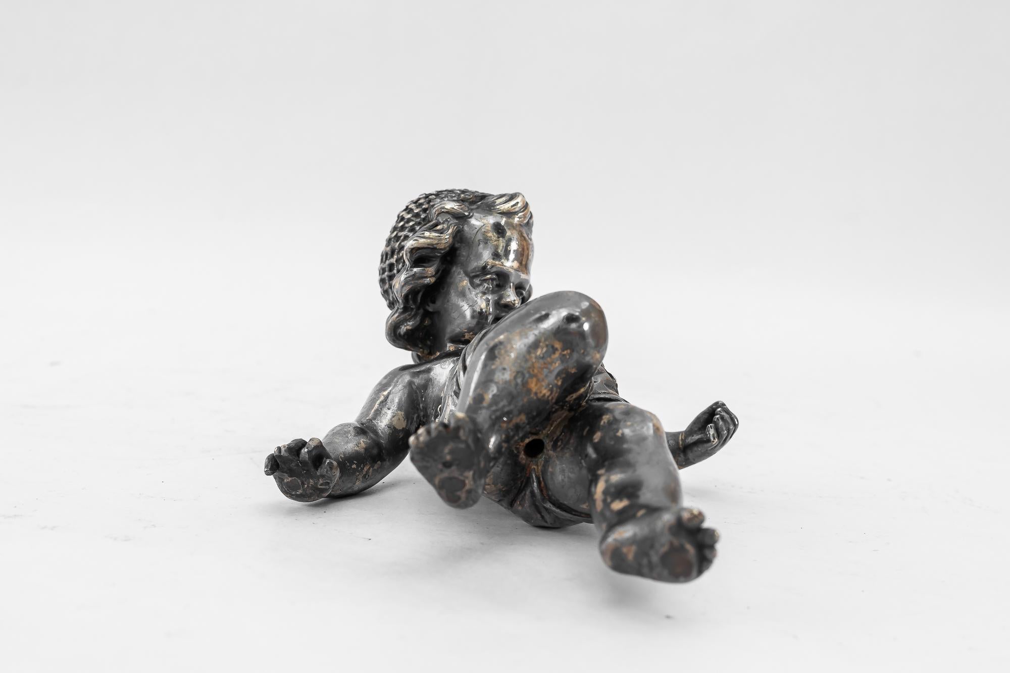 Art Deco Bronze (Silvered) Paperweight putto vienna around 1920s For Sale 1