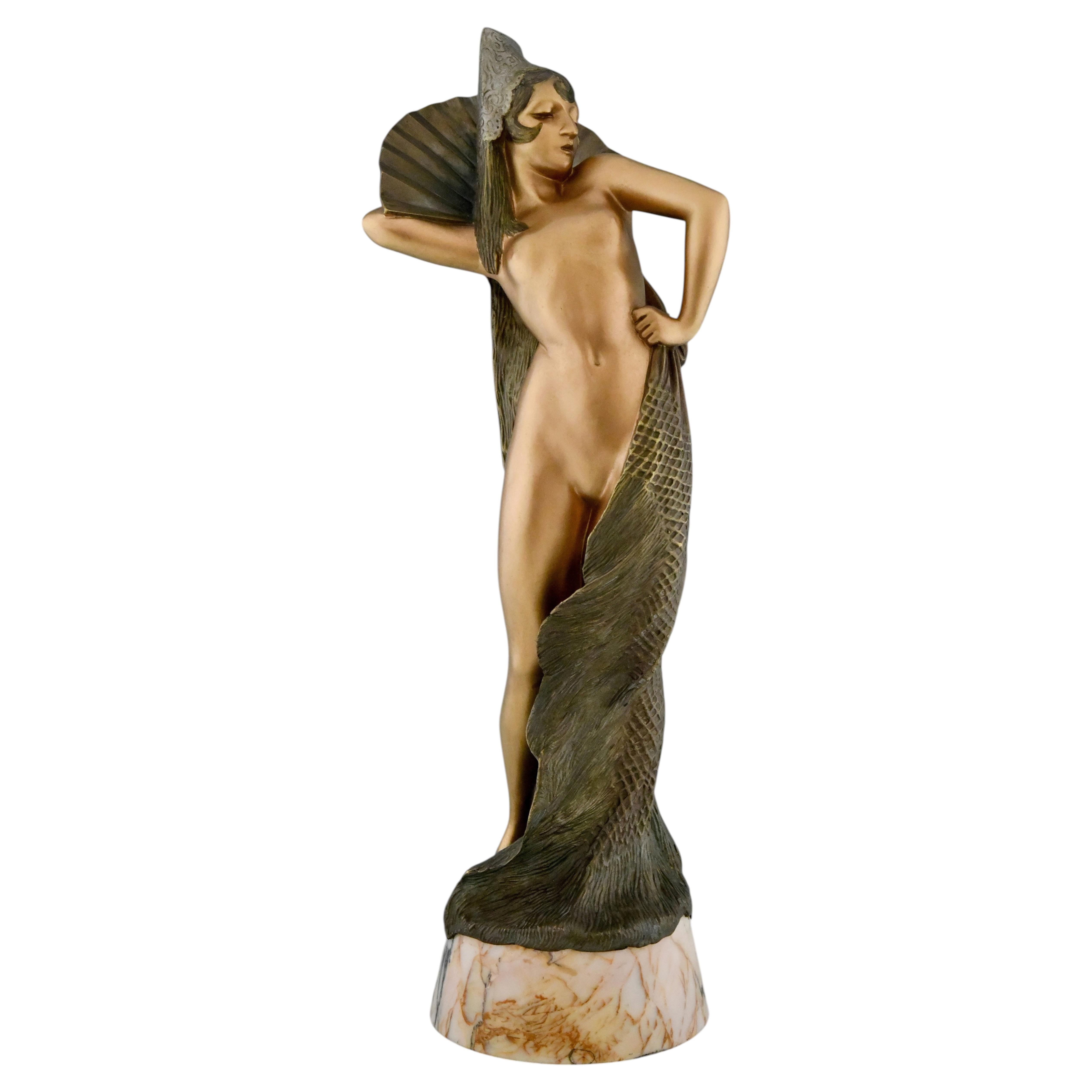 Art Deco Bronze Spanish Dancer by Maurice Guiraud-Rivière – France 1925