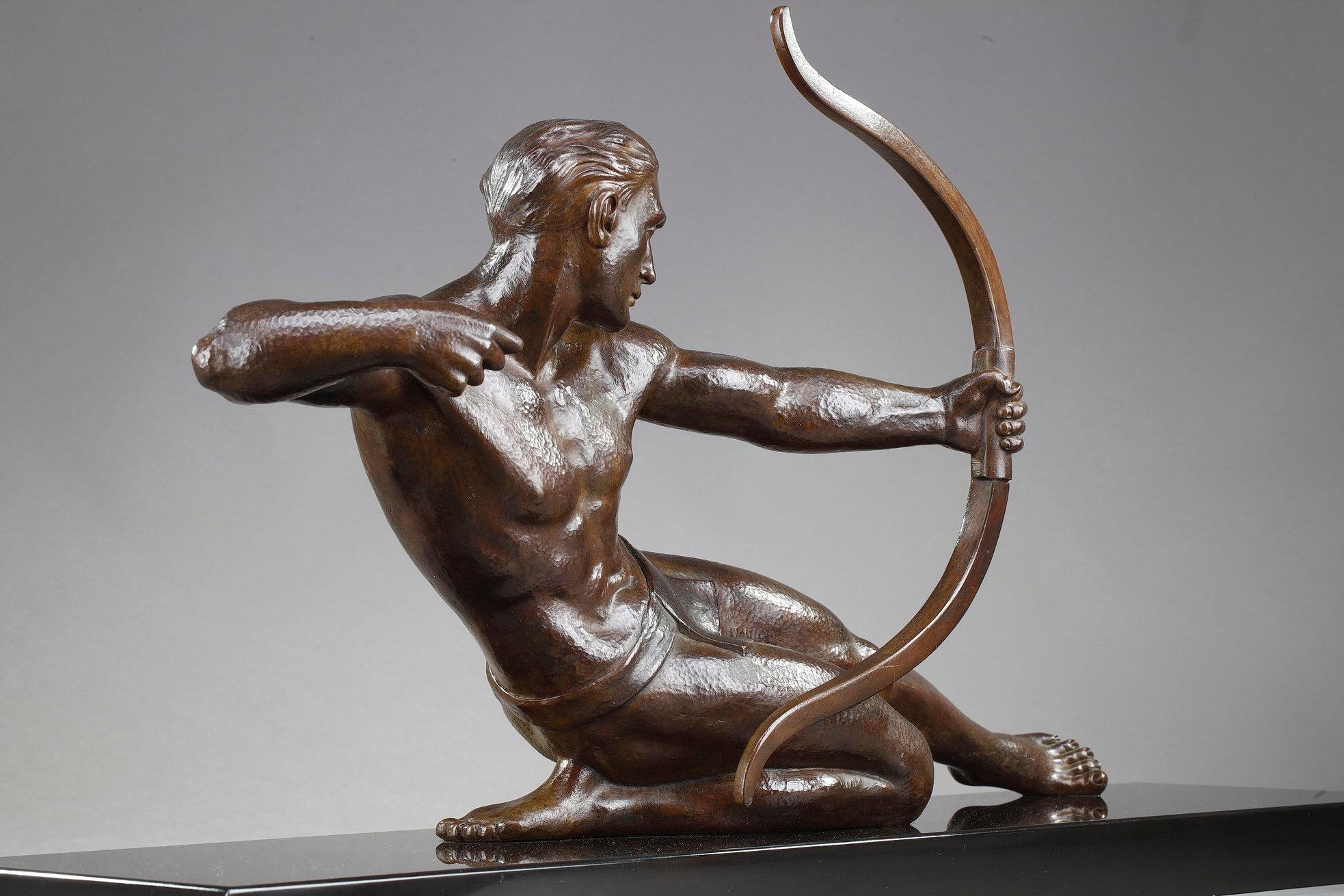 Art Deco Bronze Statue Archer 6