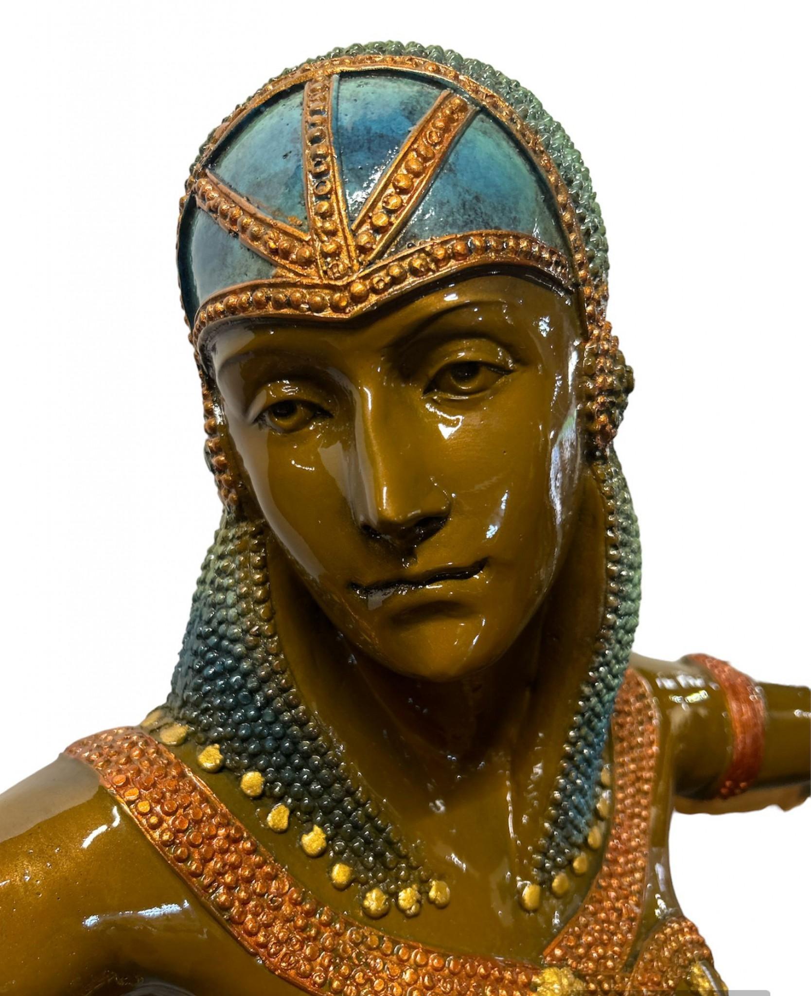 Art Deco Bronze Statue Chiparus Semiramis Egyptian Dancer Casting 2