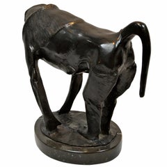 A Rare Bronze of  a Baboon by Sirio Tofanari