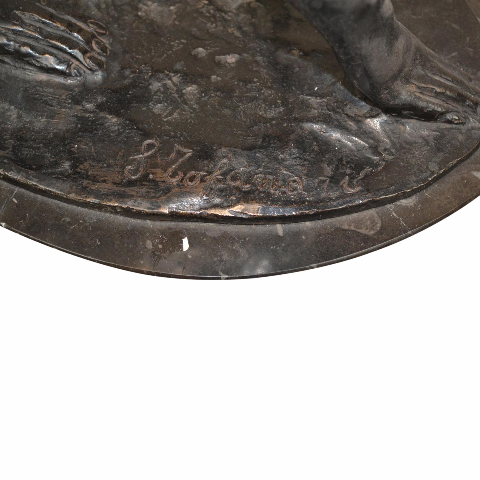 Italian A Rare Bronze of  a Baboon by Sirio Tofanari For Sale