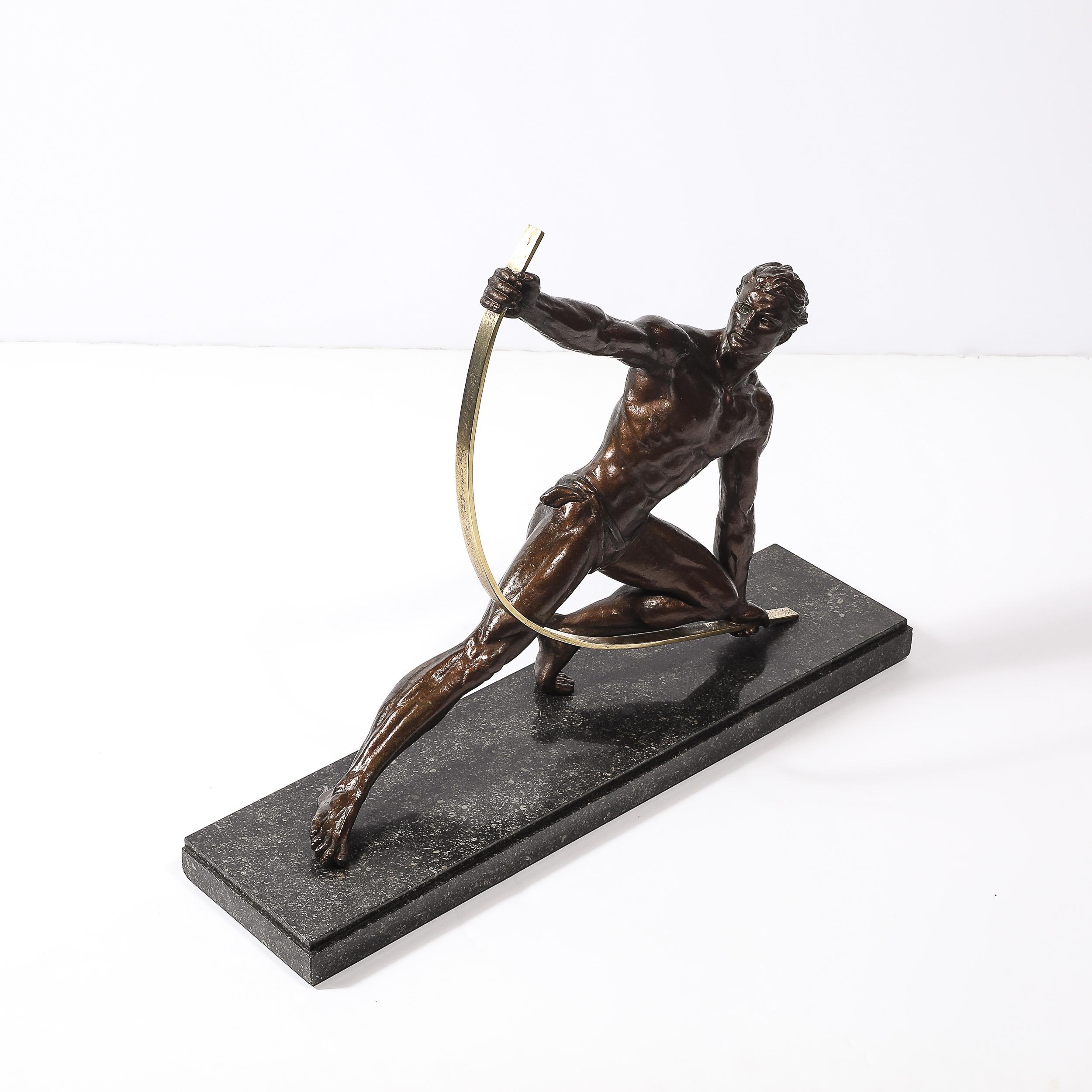 Questa straordinaria statua in bronzo Art Deco, intitolata 