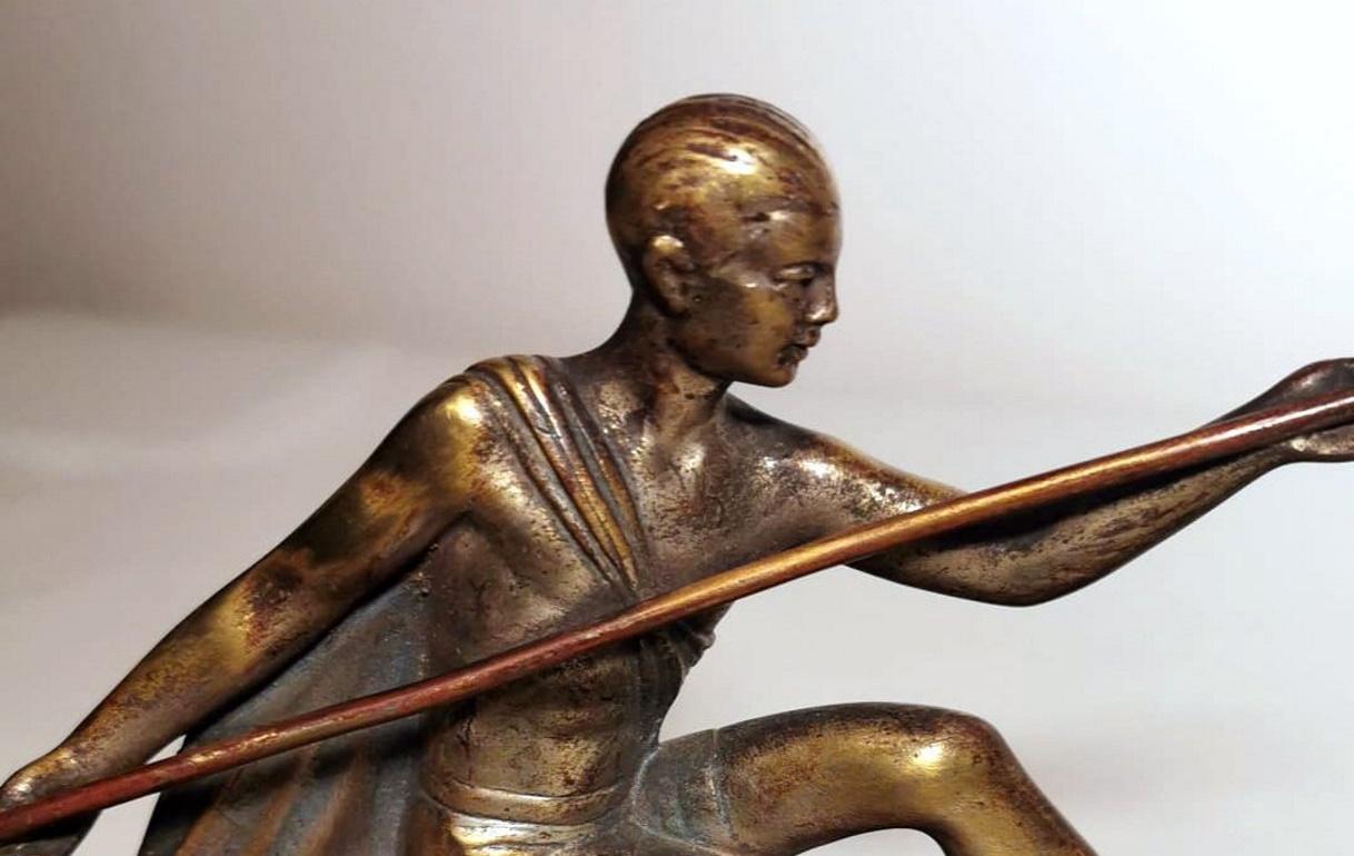 Statuette en bronze Art Déco représentant un jeune nageur Bon état - En vente à Prato, Tuscany