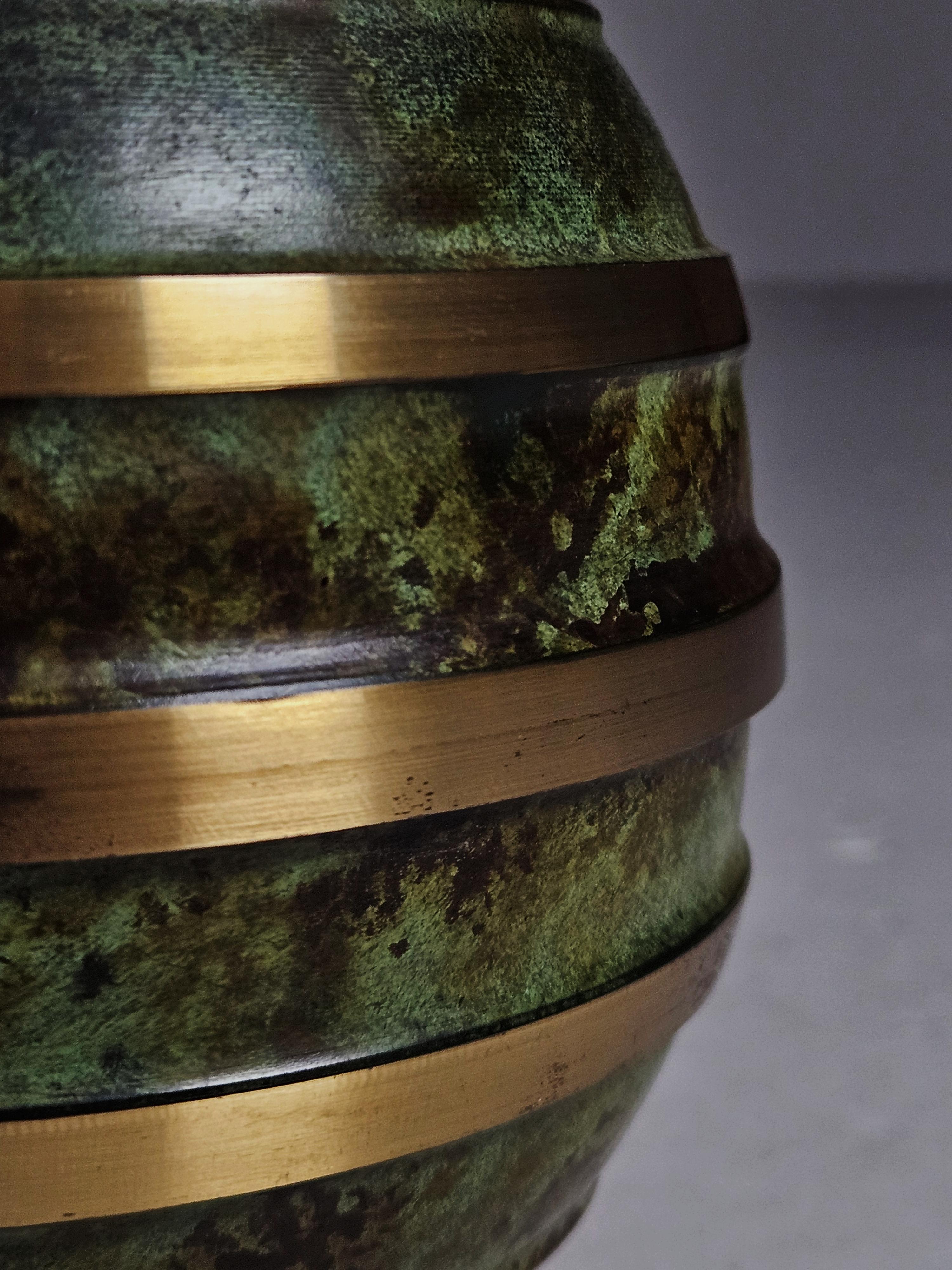 20th Century Art deco bronze table lamp by unknown designer, Sweden, 1930s For Sale