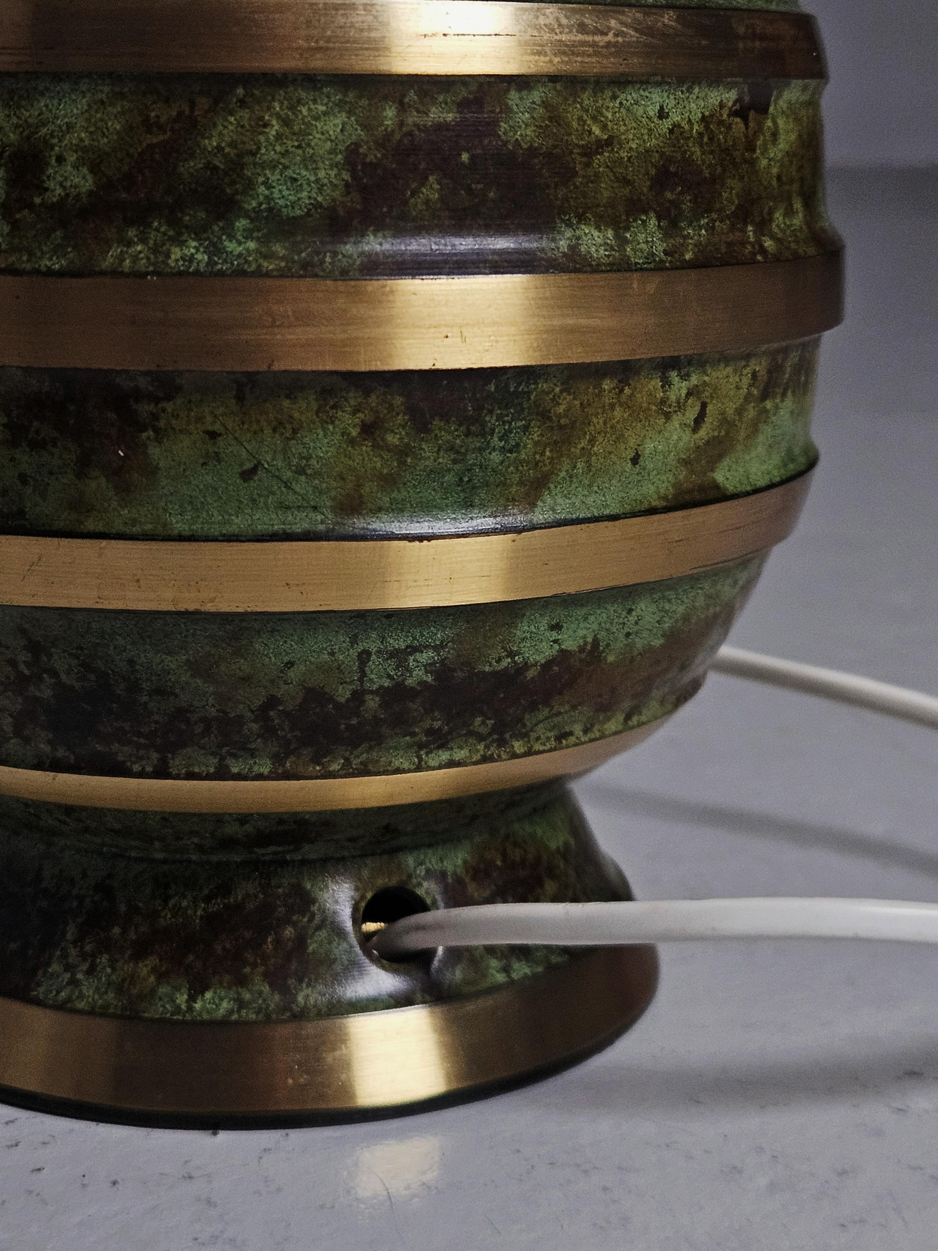Bronze Art deco bronze table lamp by unknown designer, Sweden, 1930s For Sale