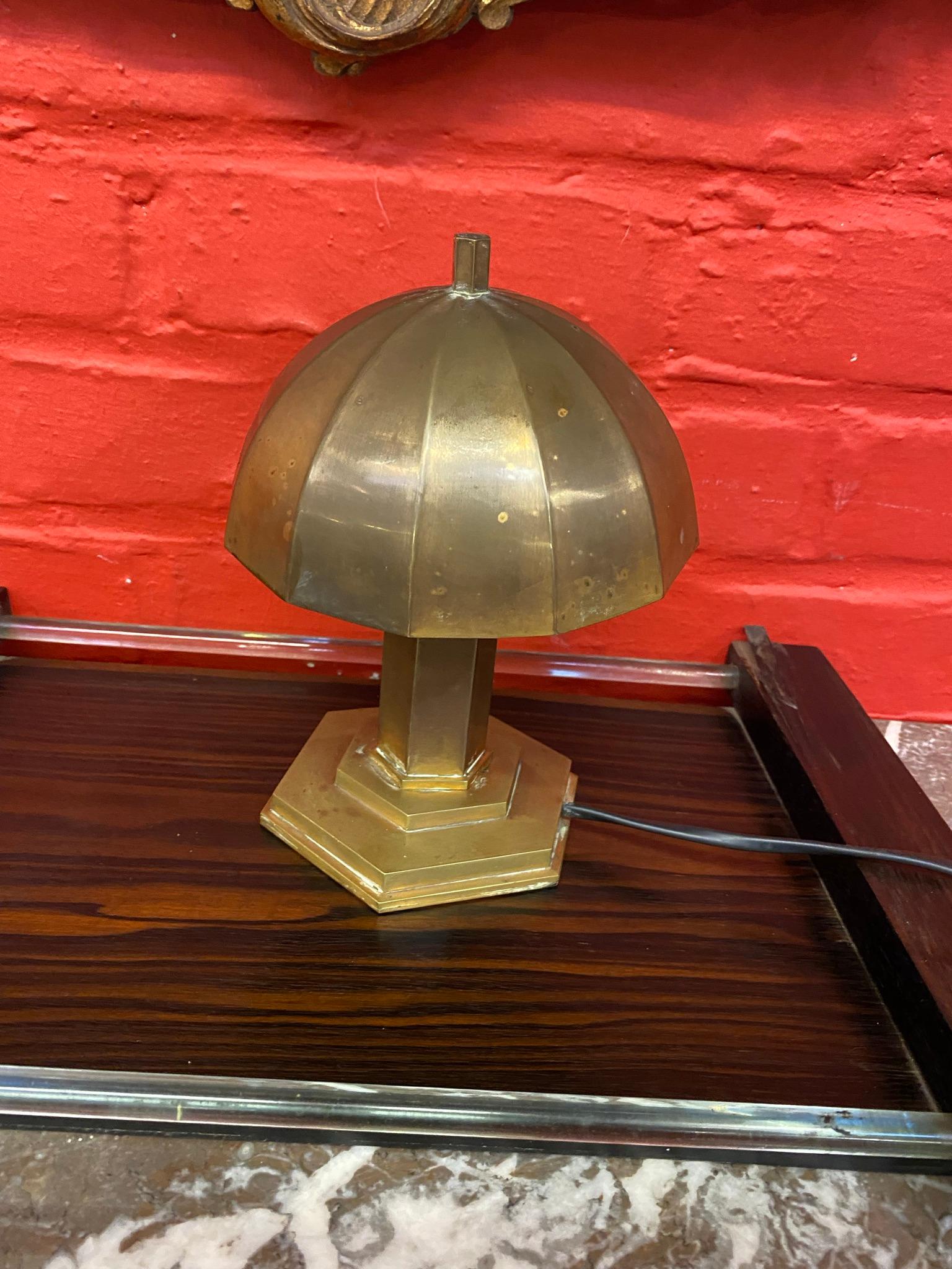 Art Deco bronze table lamp circa 1925.