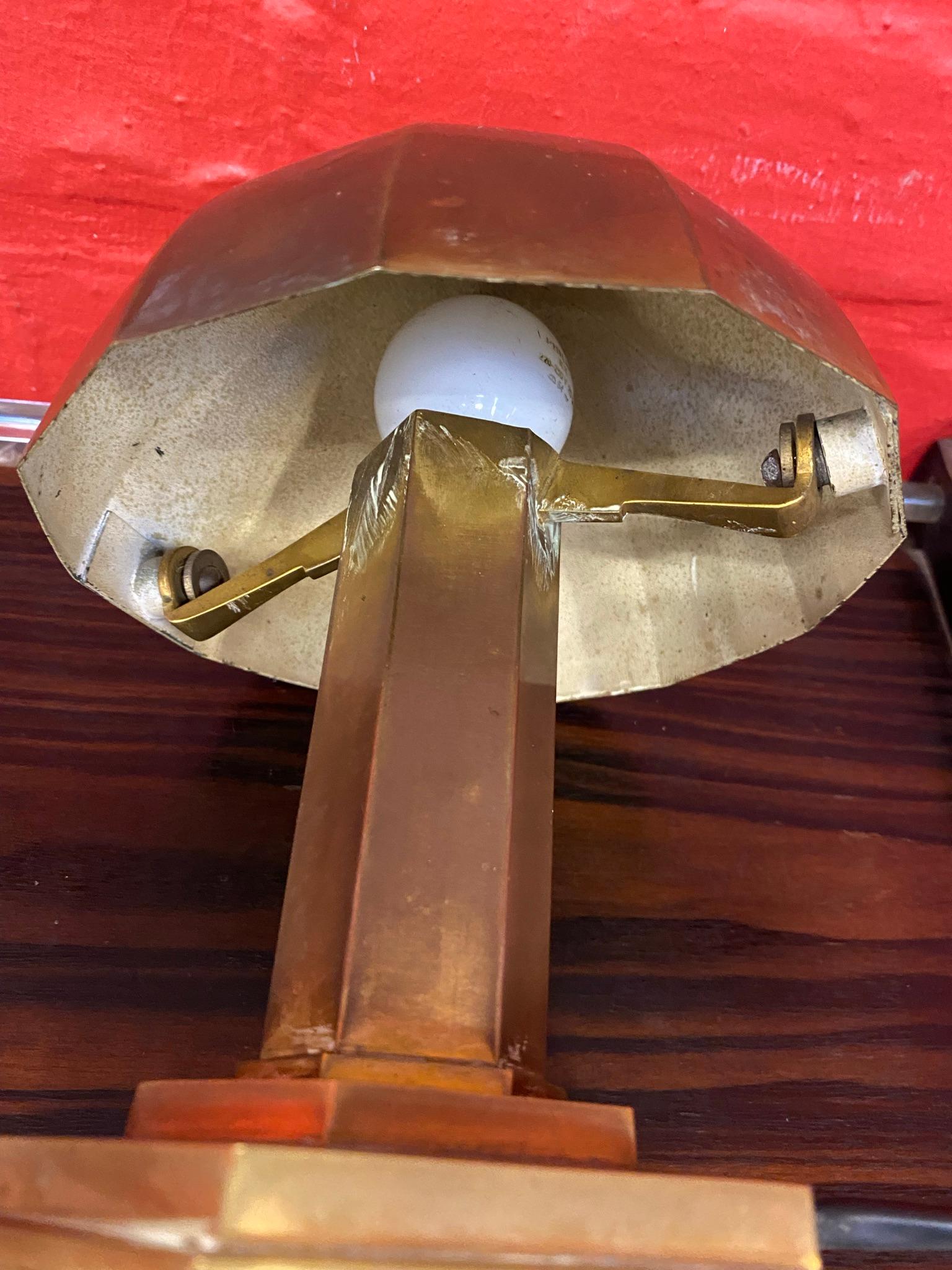Metal Art Deco Bronze Table Lamp circa 1925 For Sale