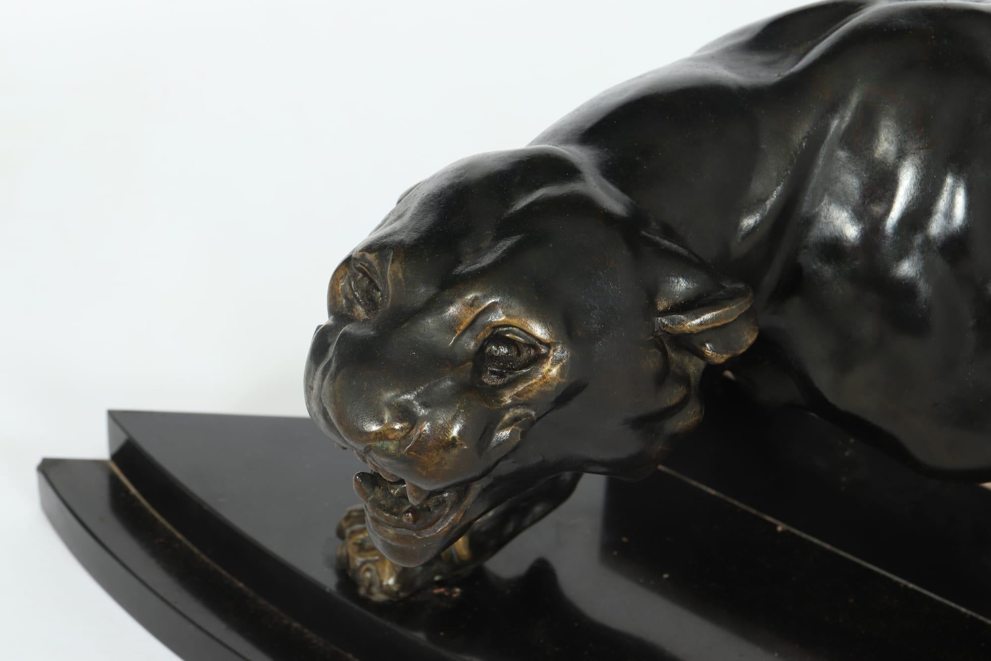 Art déco Tigre Art Déco de Thomas Cartier, vers 1925