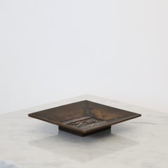 Art Deco Bronze Tray by GAB, 1930s, Sweden