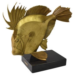 Pez Tropical Art Déco Bronce Por Simone Marye