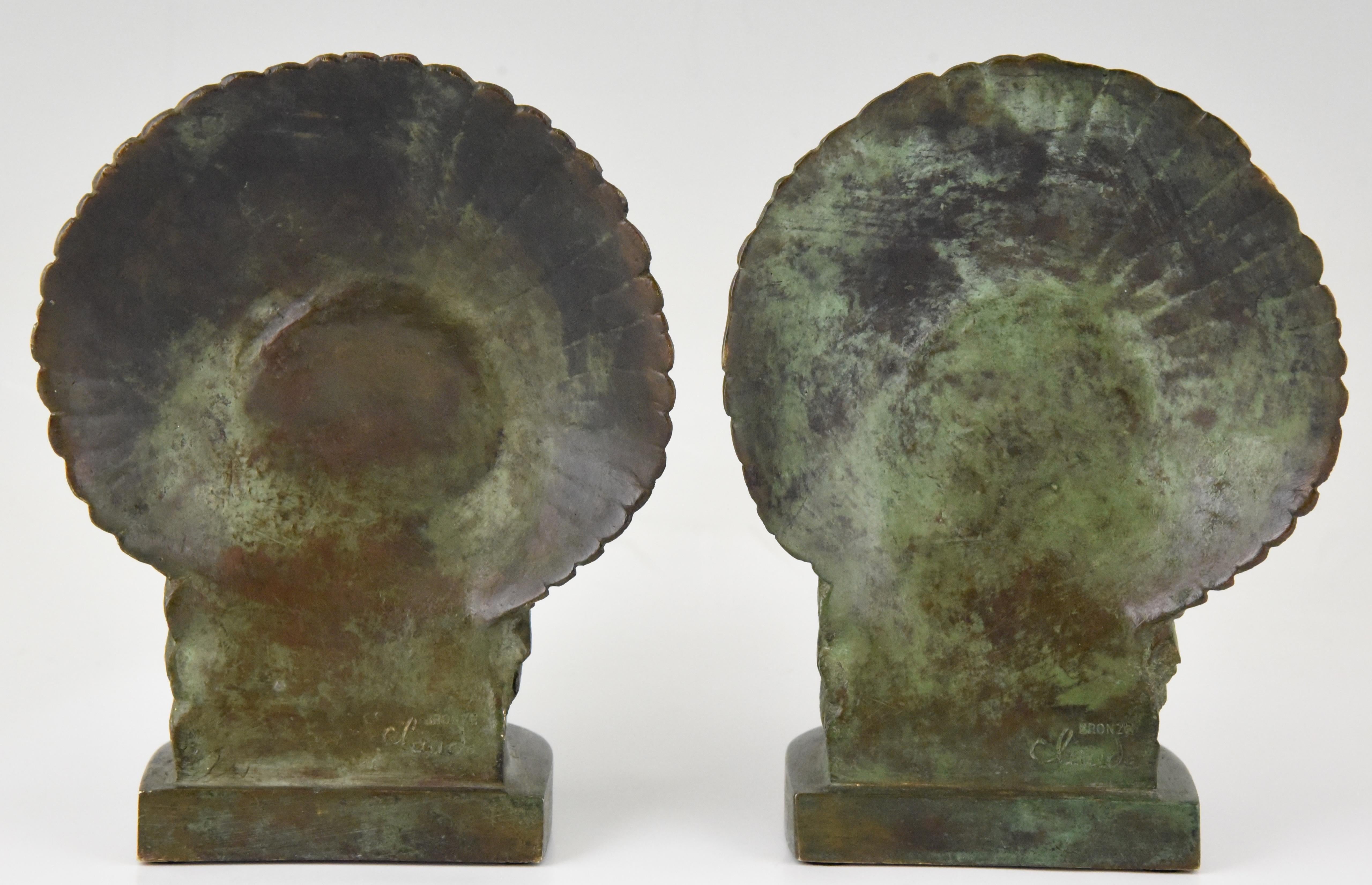 Art Deco Bronze Turkey Bookends by Claude, France, 1925 In Good Condition In Antwerp, BE