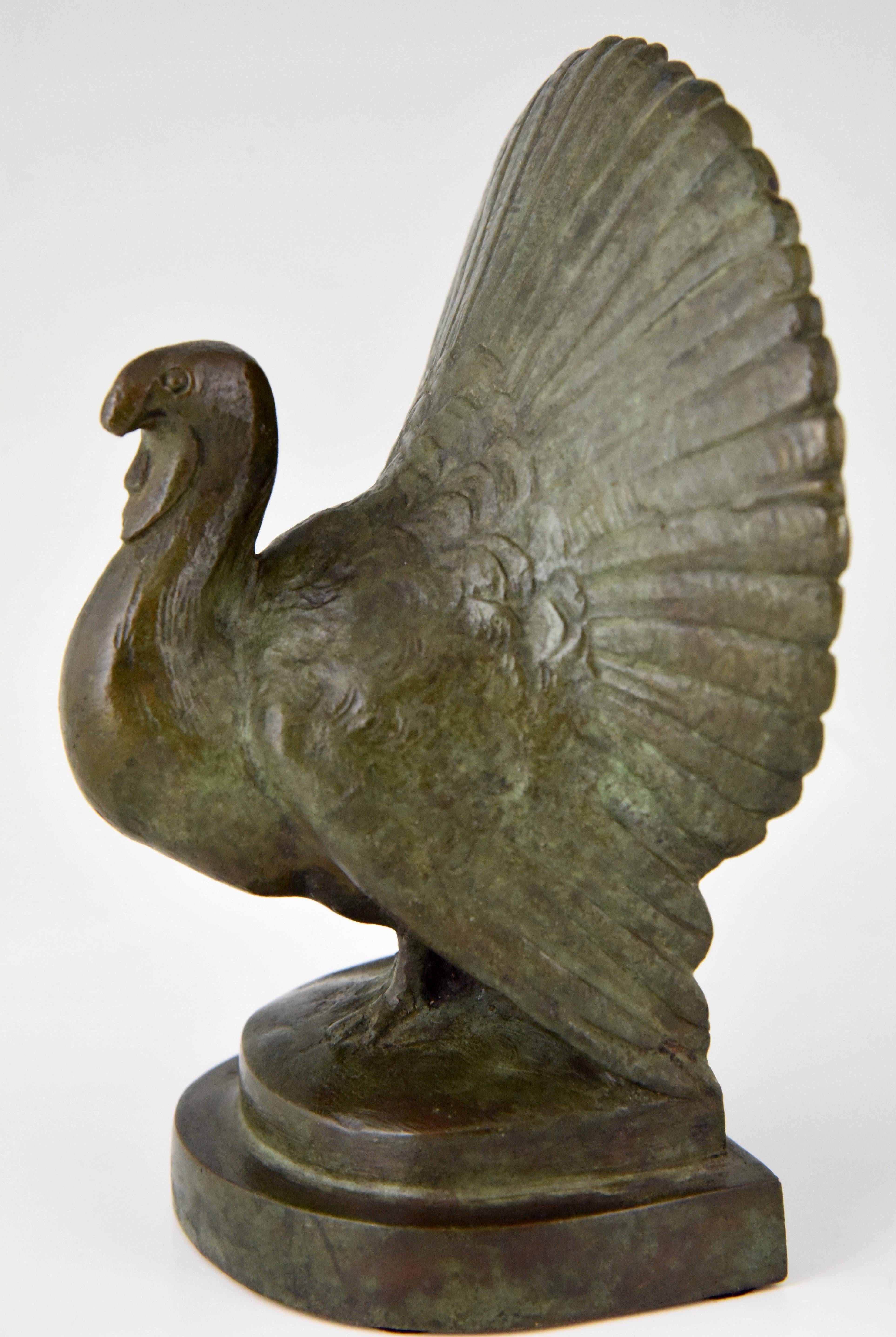 Art Deco Bronze Turkey Bookends by Claude, France, 1925 1