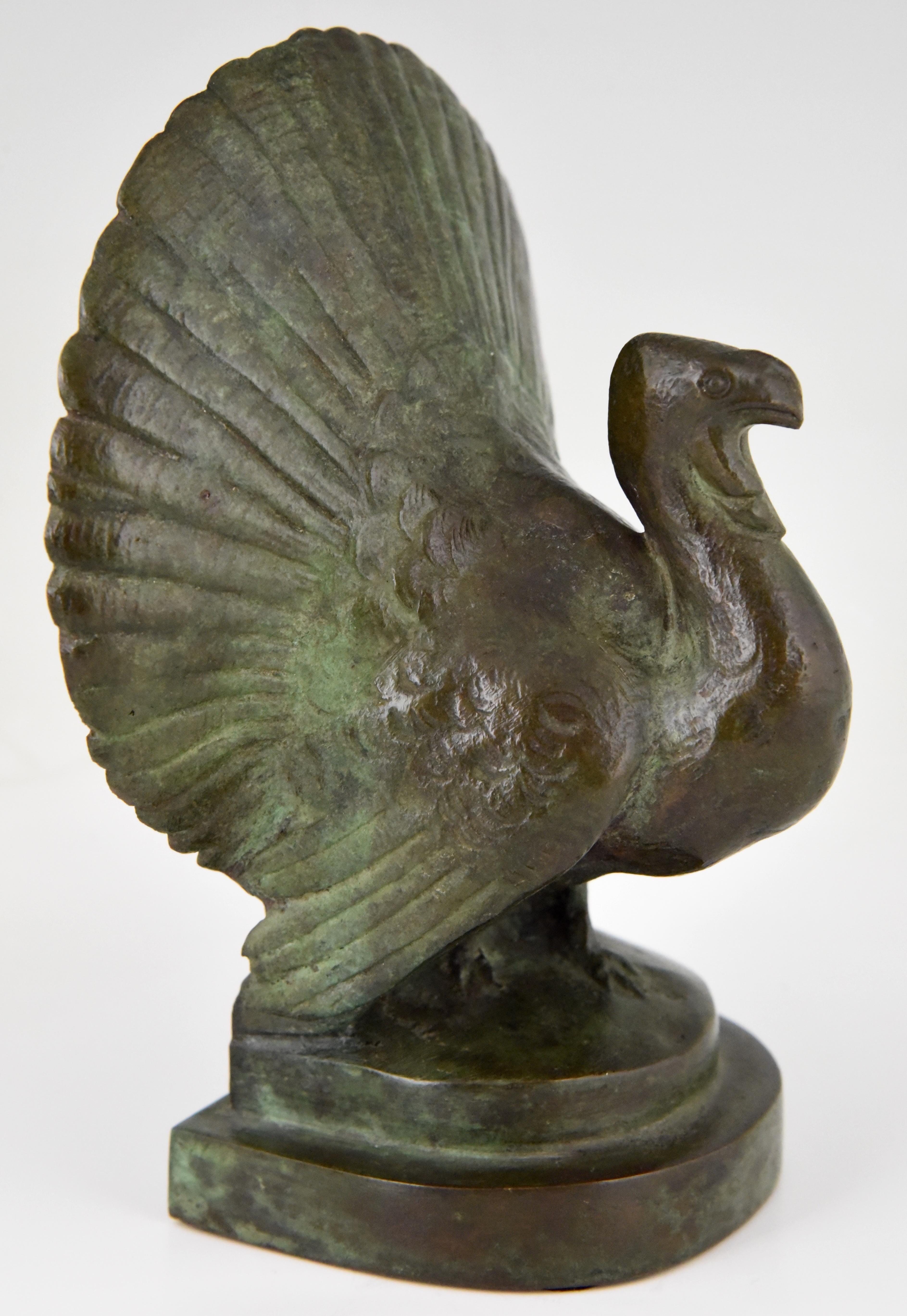 Art Deco Bronze Turkey Bookends by Claude, France, 1925 2