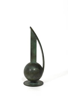 Art Deco Bronze Vase by Bowi, Sweden, 1930s
