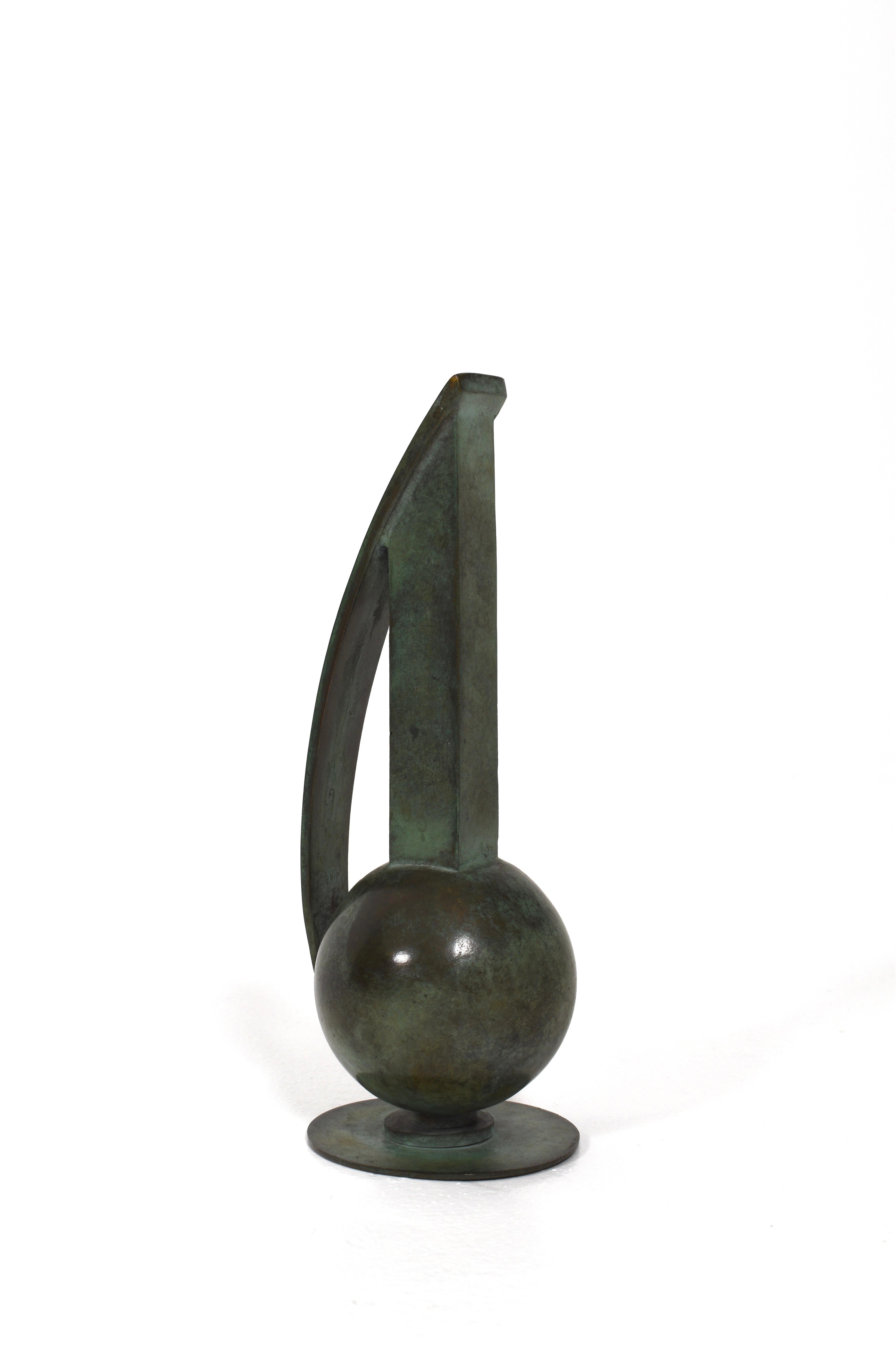 Svedese Vaso in bronzo Art Déco di Bowie, Svezia, anni '30 in vendita