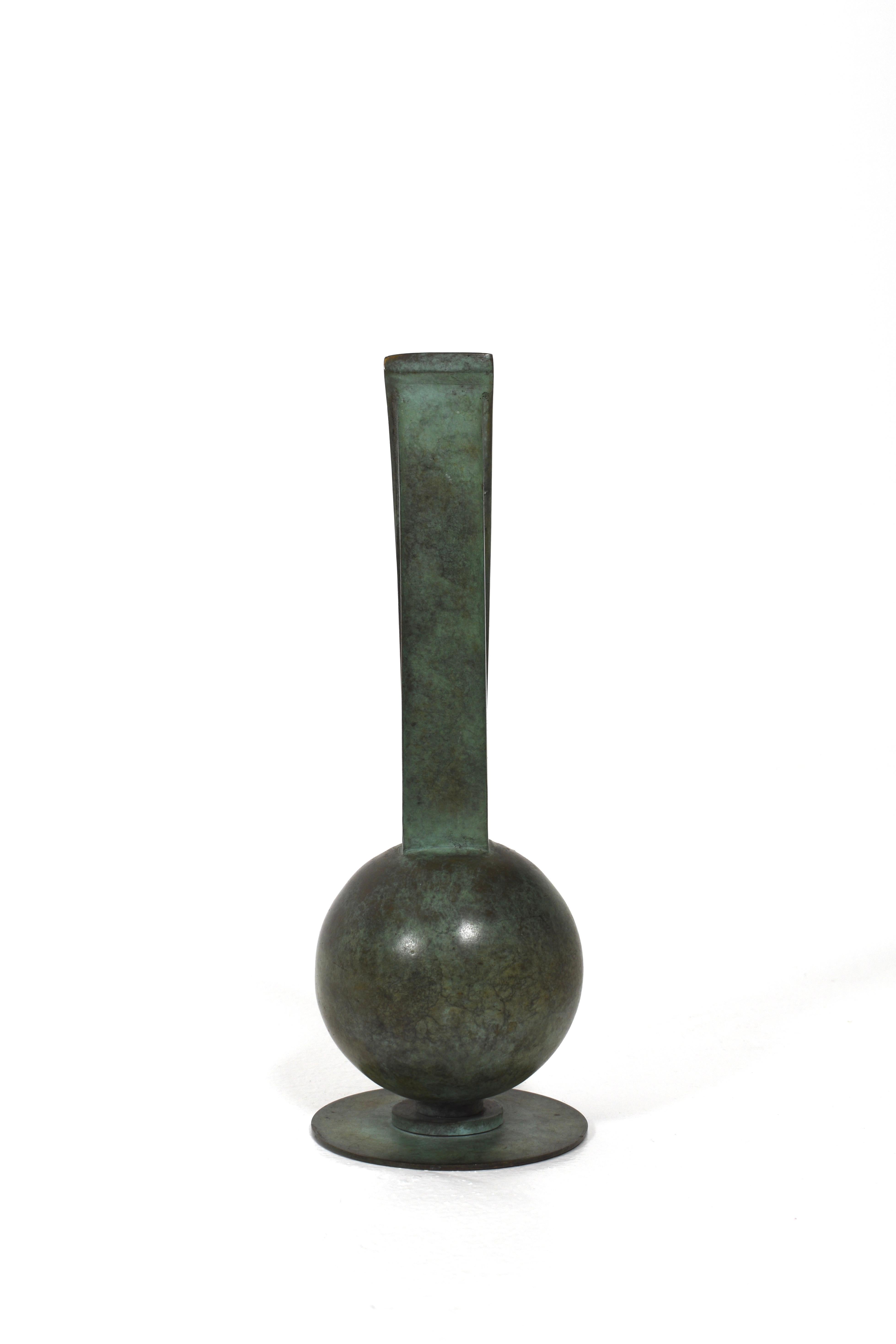 Vaso in bronzo Art Déco di Bowie, Svezia, anni '30 in vendita 2