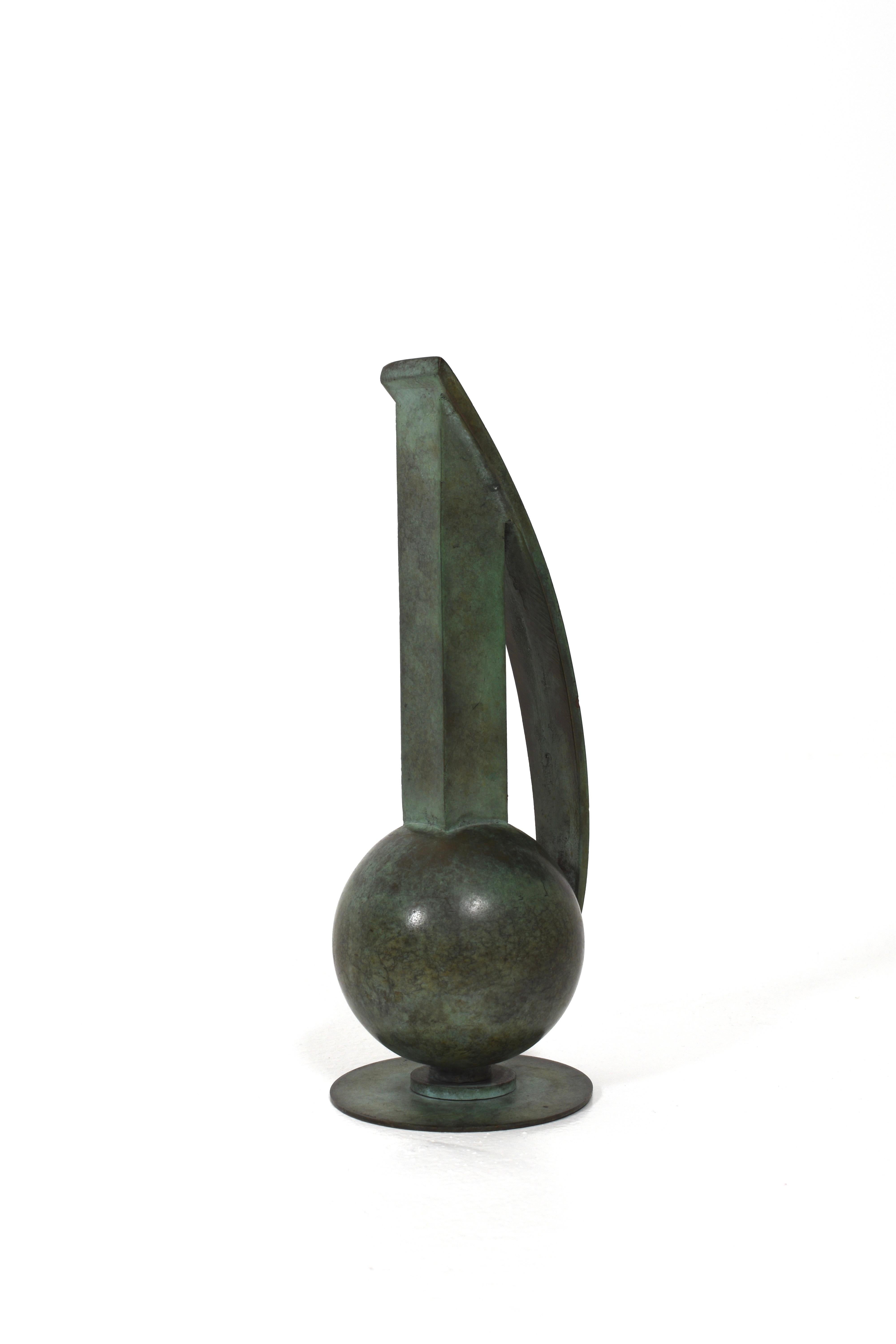 Vaso in bronzo Art Déco di Bowie, Svezia, anni '30 in vendita 3
