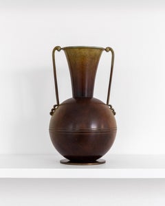 Art Deco Bronze Vase by Carl-Einar Borgström for Ystad-Metall, Sweden, 1930s