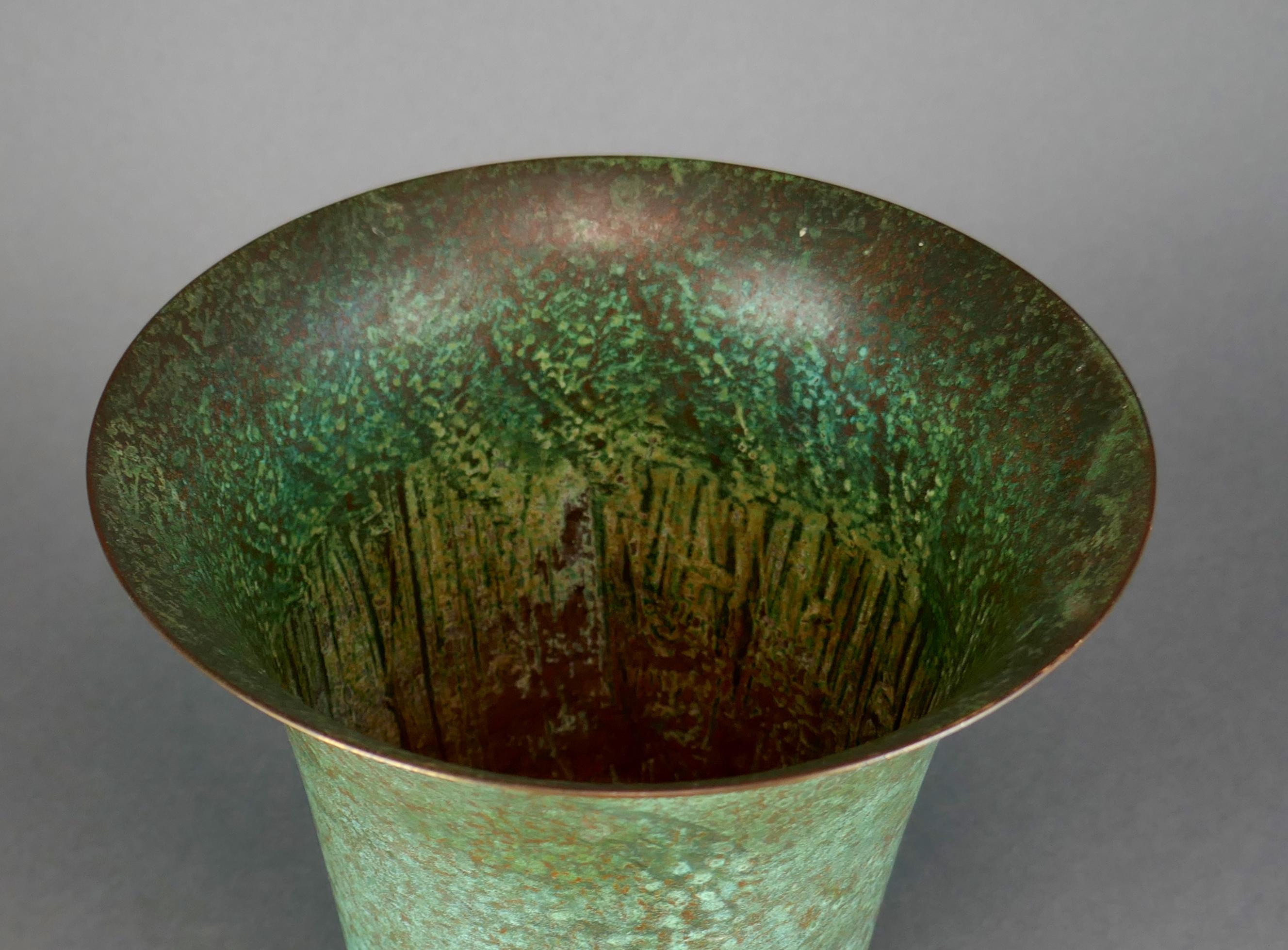 American Art Deco Bronze Vase by Carl Sorensen