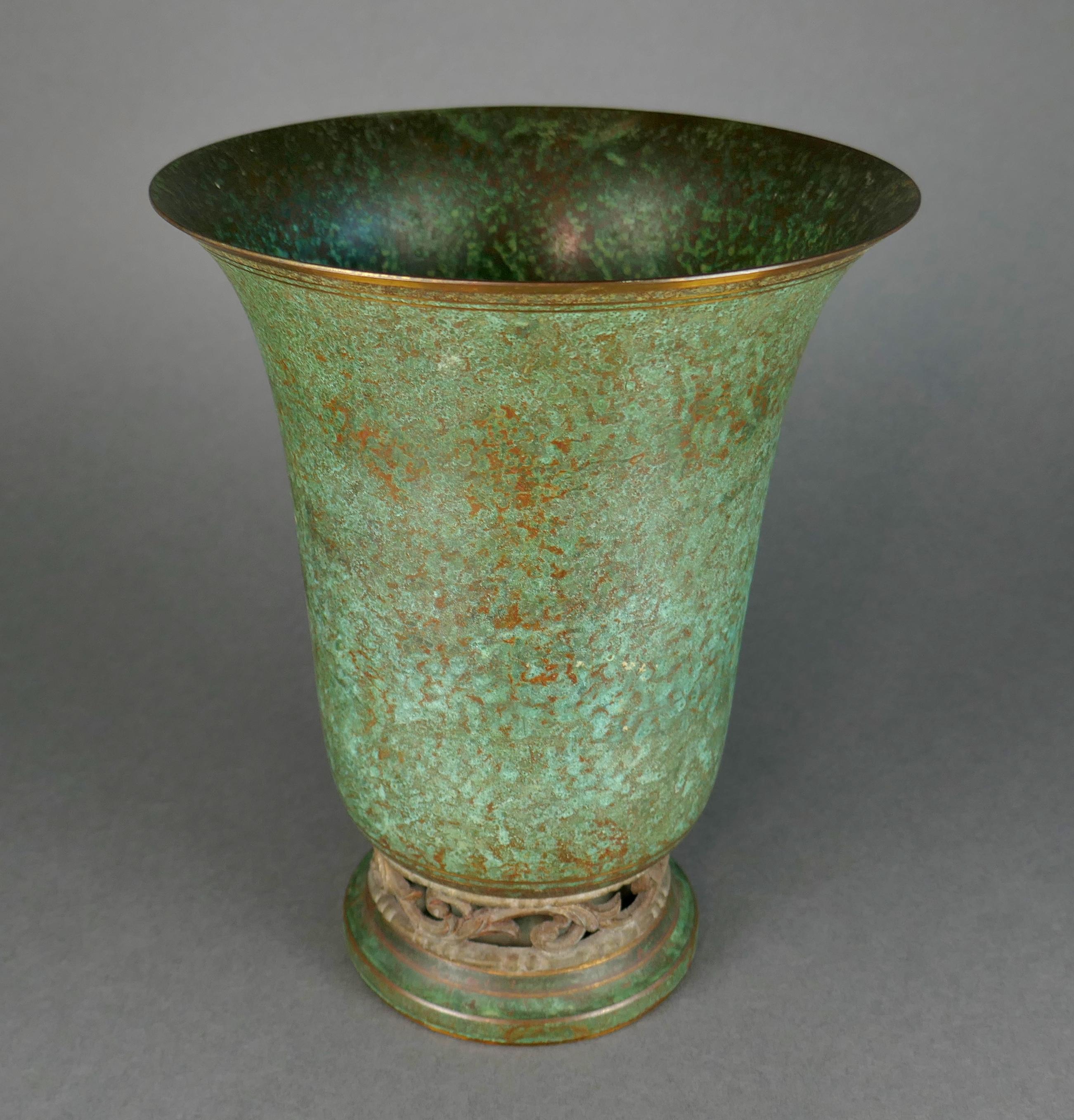 Art Deco Bronze Vase by Carl Sorensen In Good Condition In San Juan Capistrano, CA