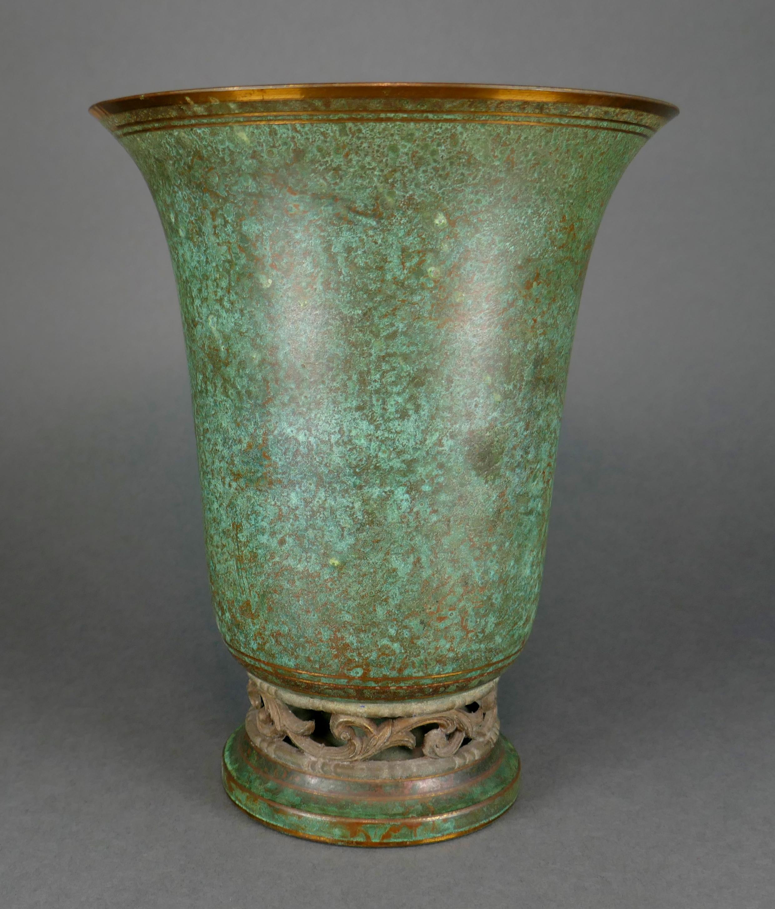 20th Century Art Deco Bronze Vase by Carl Sorensen