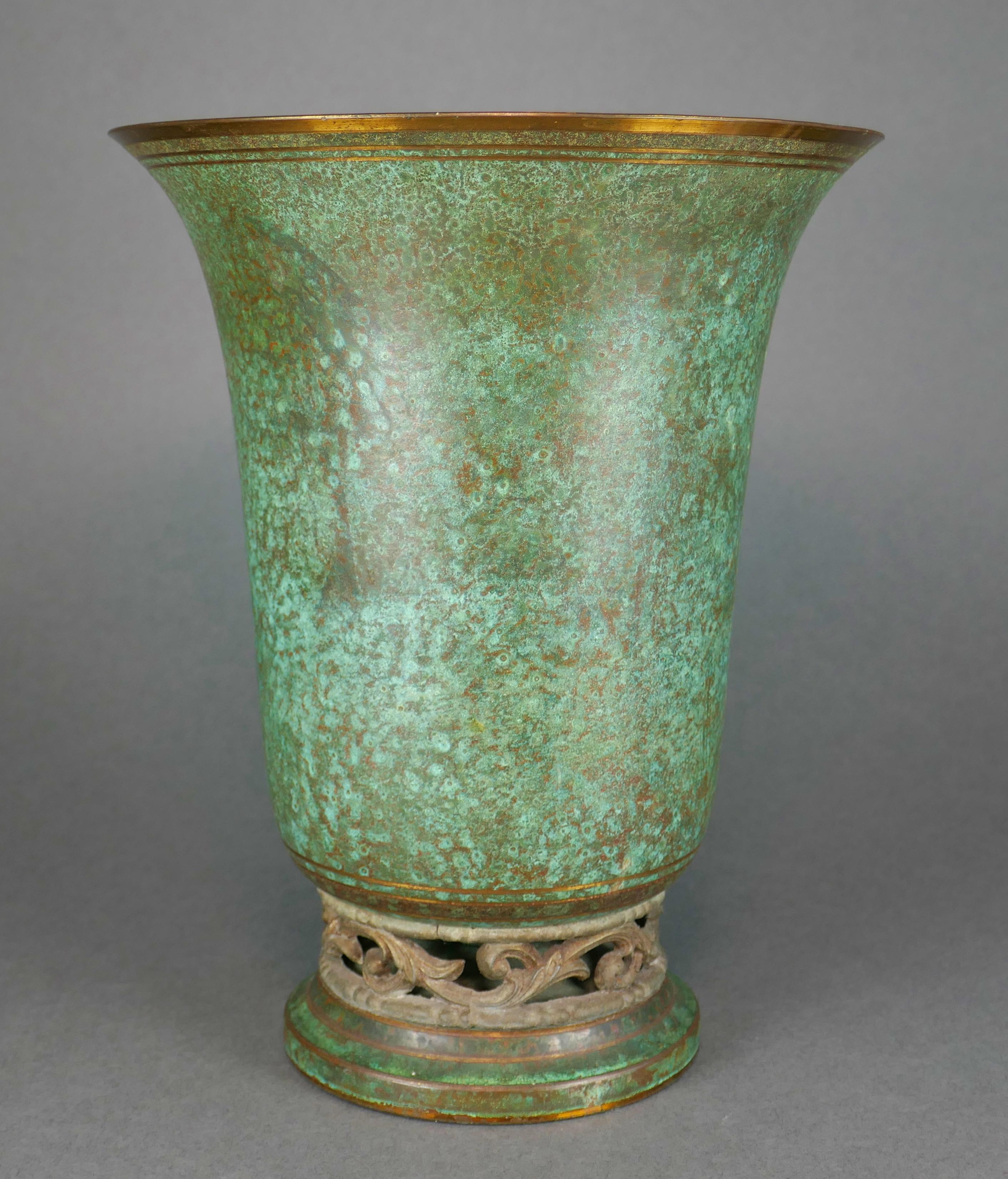 Art Deco Bronze Vase by Carl Sorensen 3
